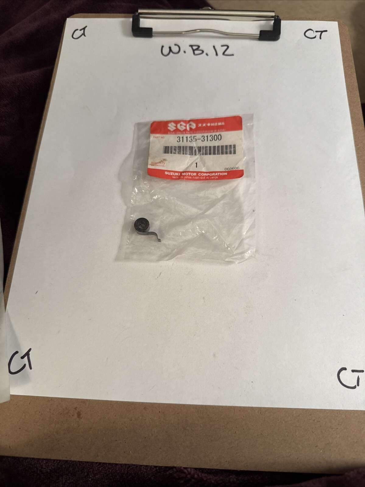 NOS NEW FACTORY OEM SUZUKI GSX-R750 GSX-R1100W BRUSH SPRING 31135-31300