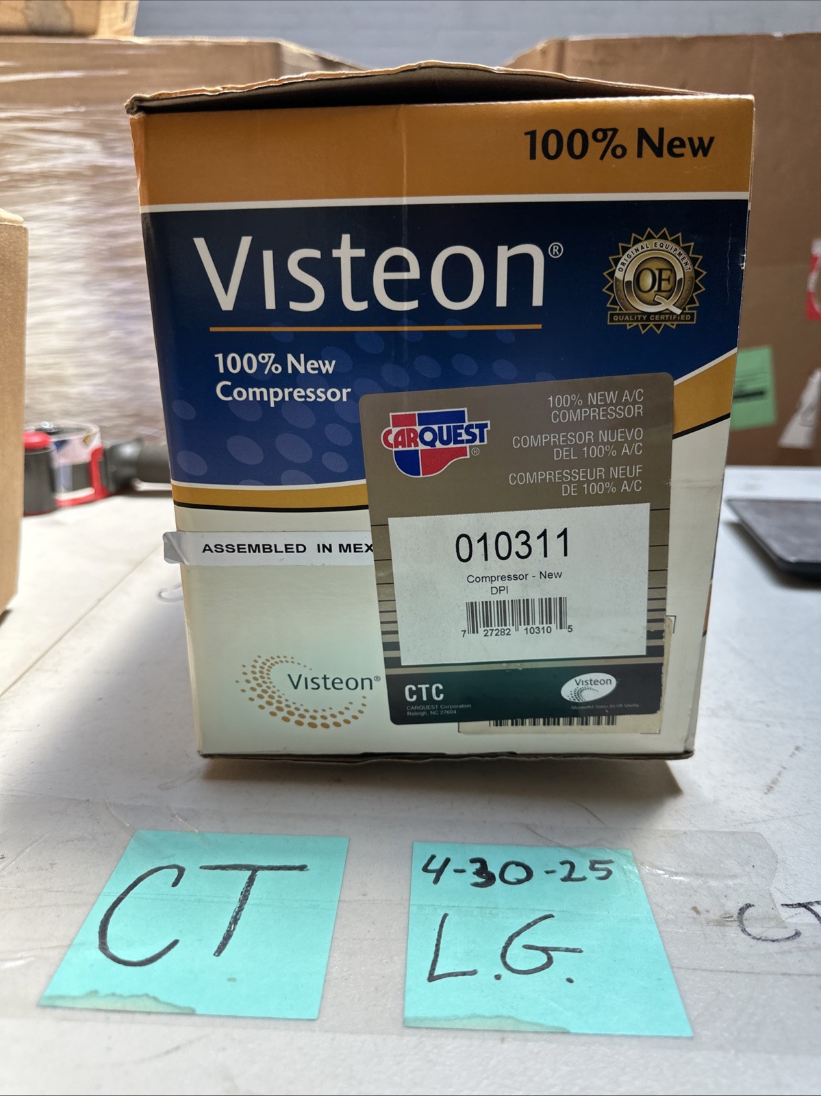 New OEM Carquest 010311 Visteon 58169/ Fs10 Compressor for Ford