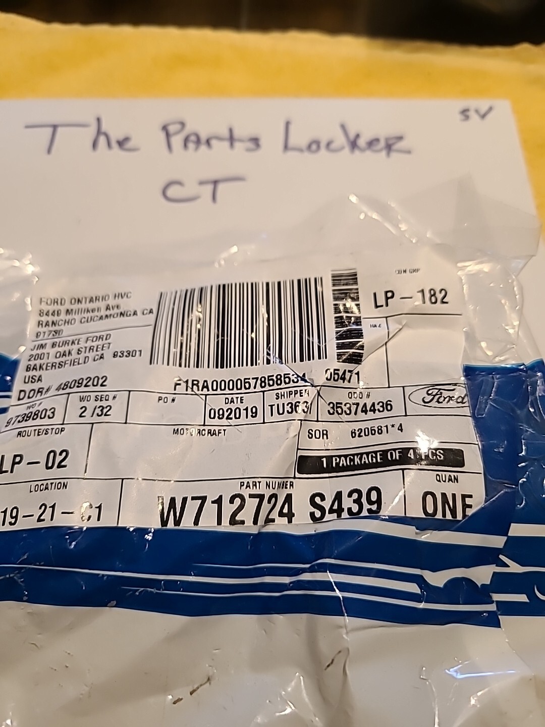 New OEM Ford W712724-S439, 4773086 Differential Carrier Inner Bolt NOS