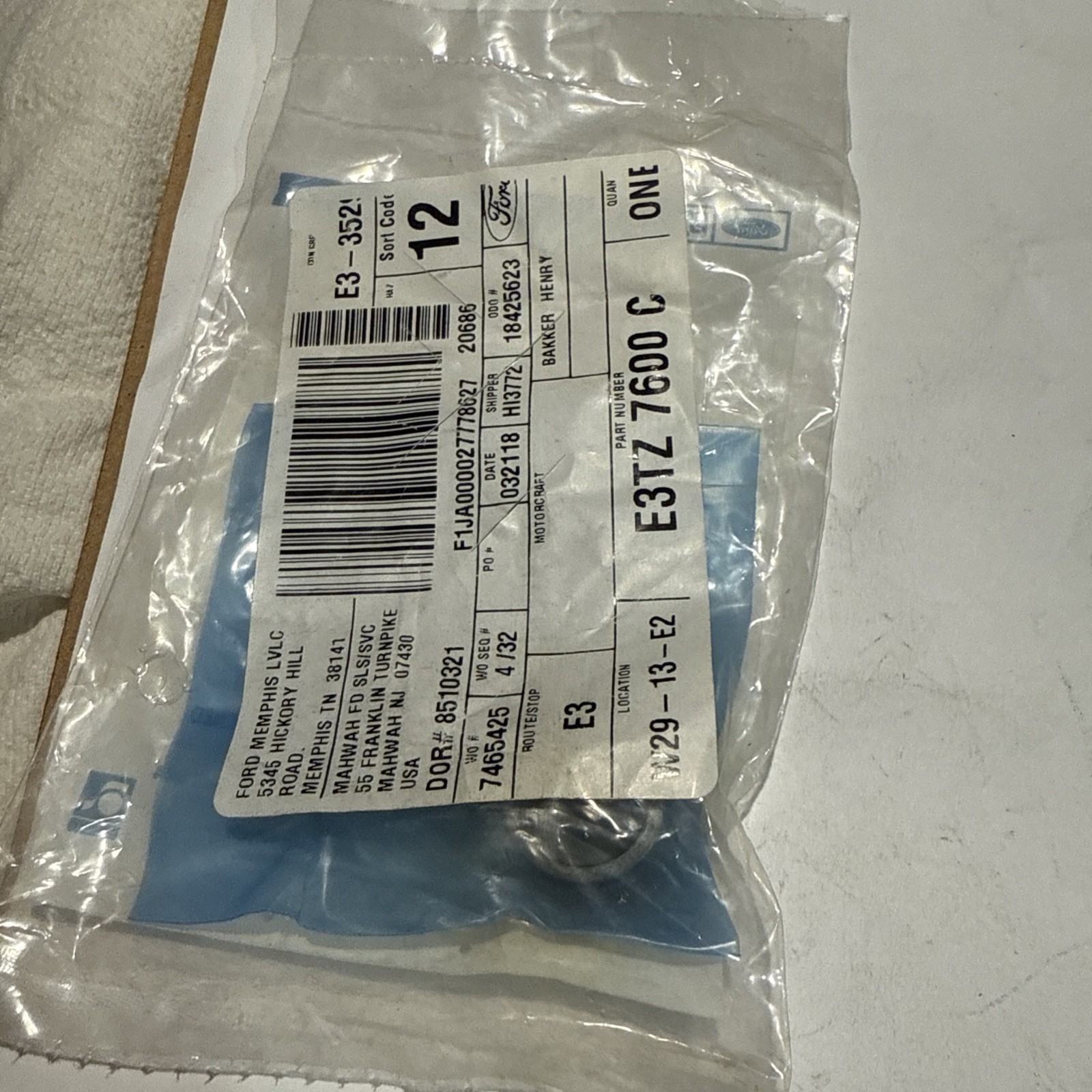 New Old Stock Ford Clutch Pivot Ball Bearing Part #E3TZ-7600-C. Ford Taurus - Image 3