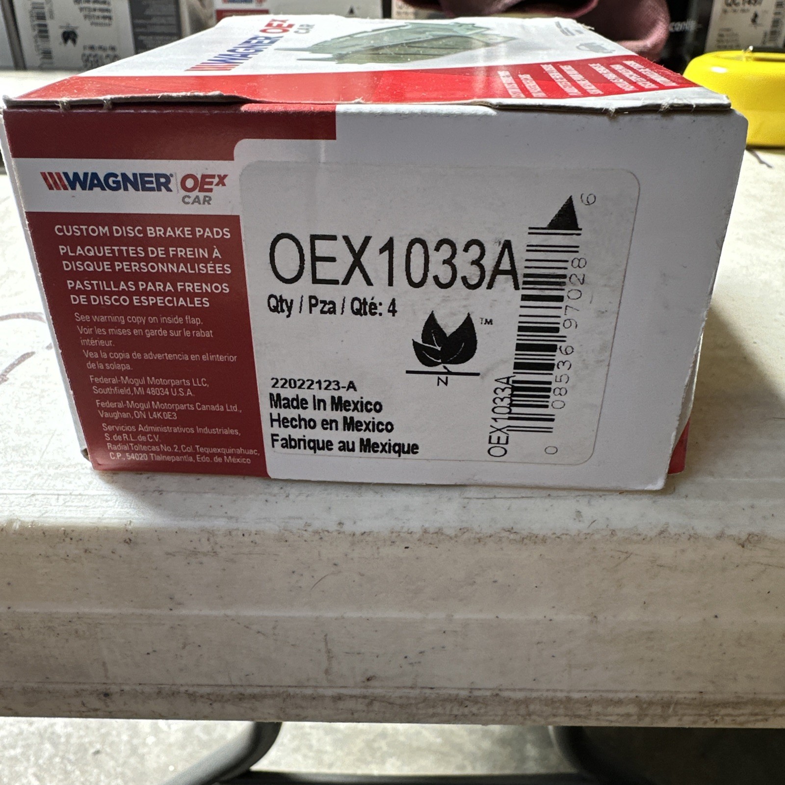 New Wagner OEX1033A Custom Disc Brake Pads - Image 3