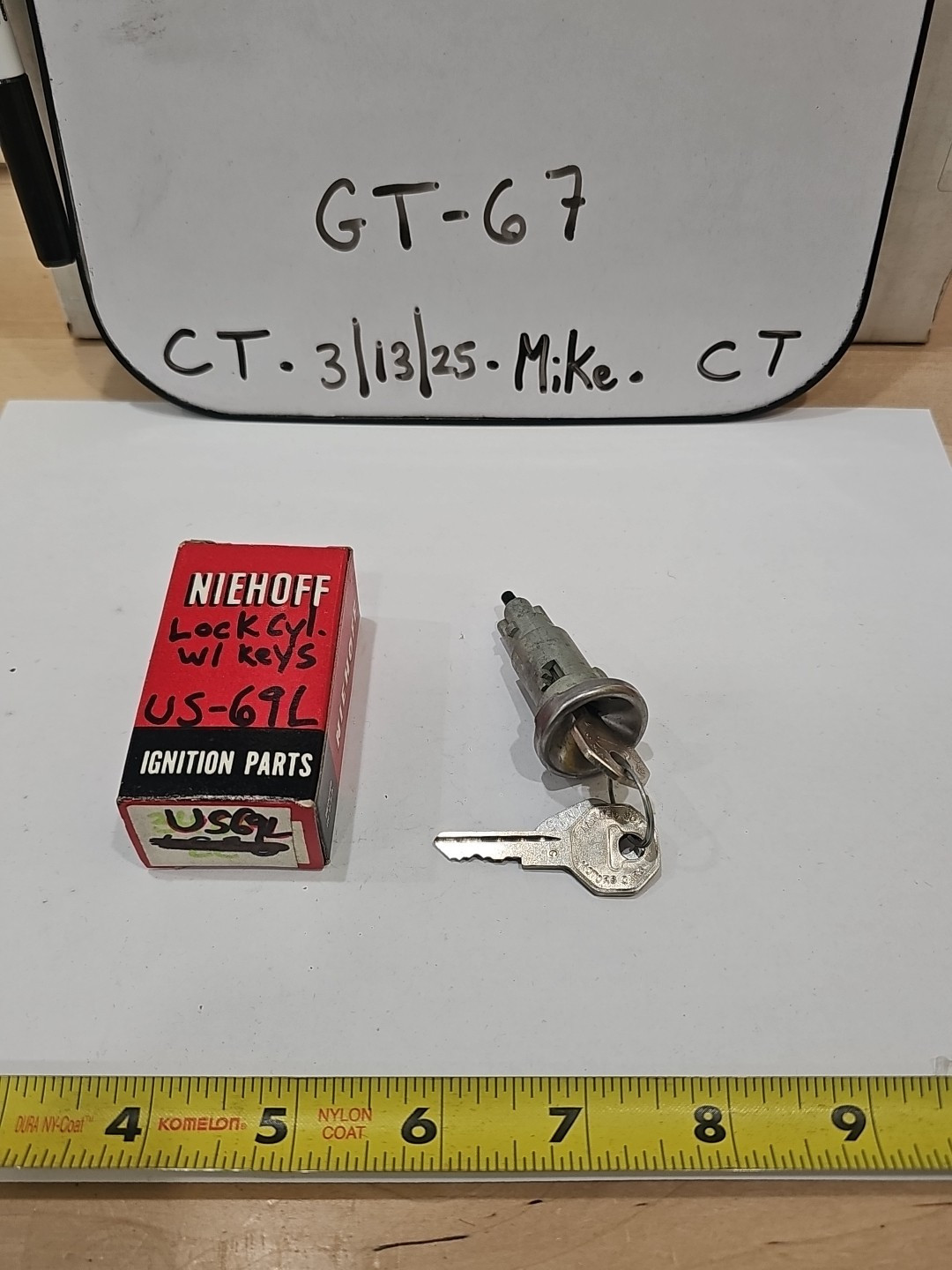 Niehoff / Standard US-69L / LC20 Chevy Impala Belair Caprice cylinder w keys