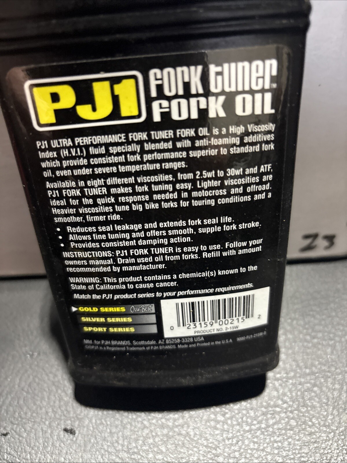 PJ1 Light Medium Fork Turner Oil - 15 Weight - 0.5 Liter - Image 4