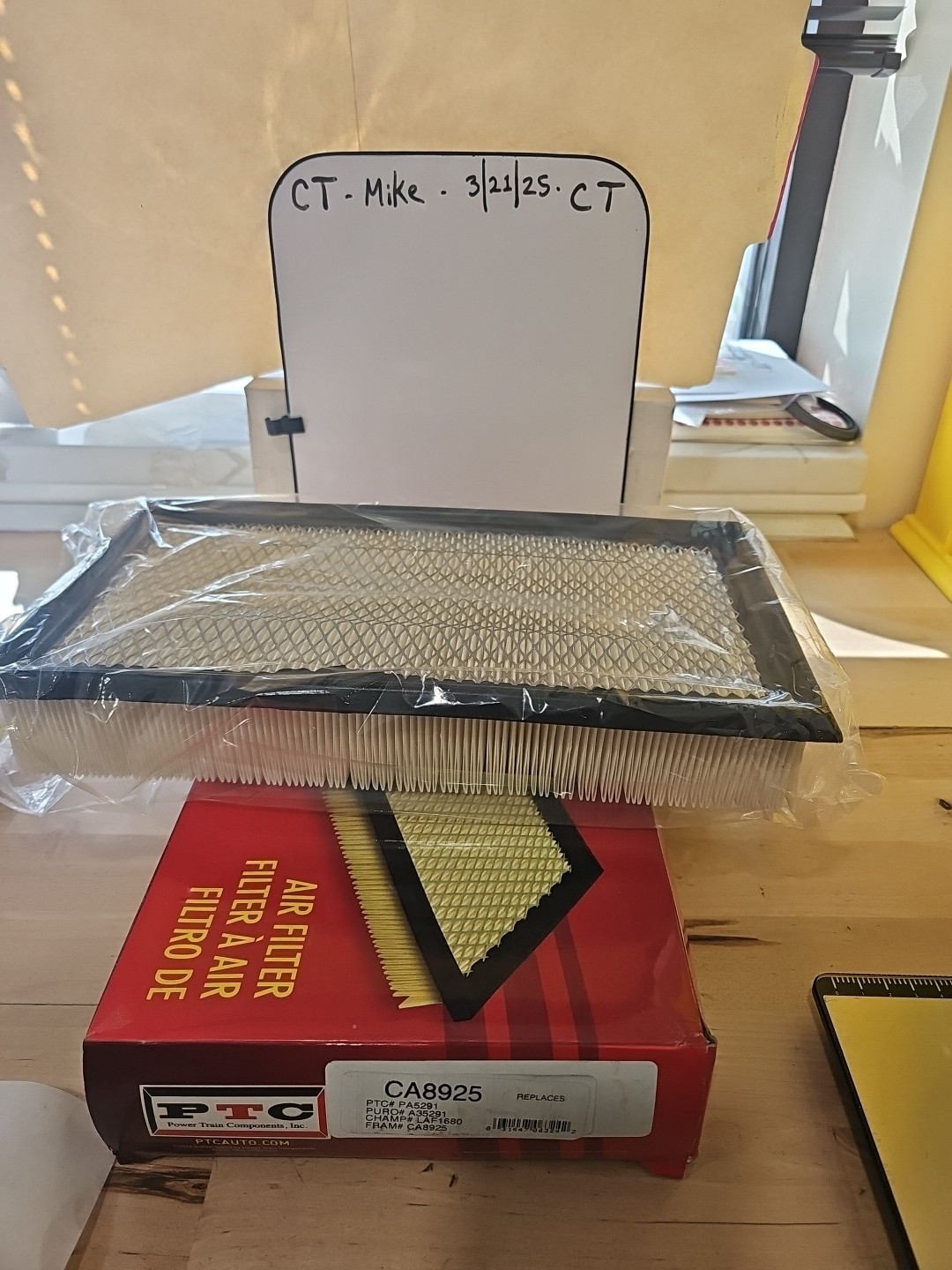 PTC PA5291 (Fram CA8925) Engine Air Filter