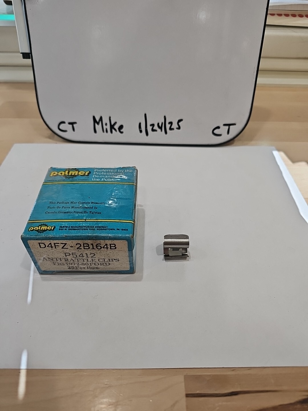 Palmer P5412 / D4FZ-2B164B Disc Brake Anti-Rattle Clip (Dorman HW5412)