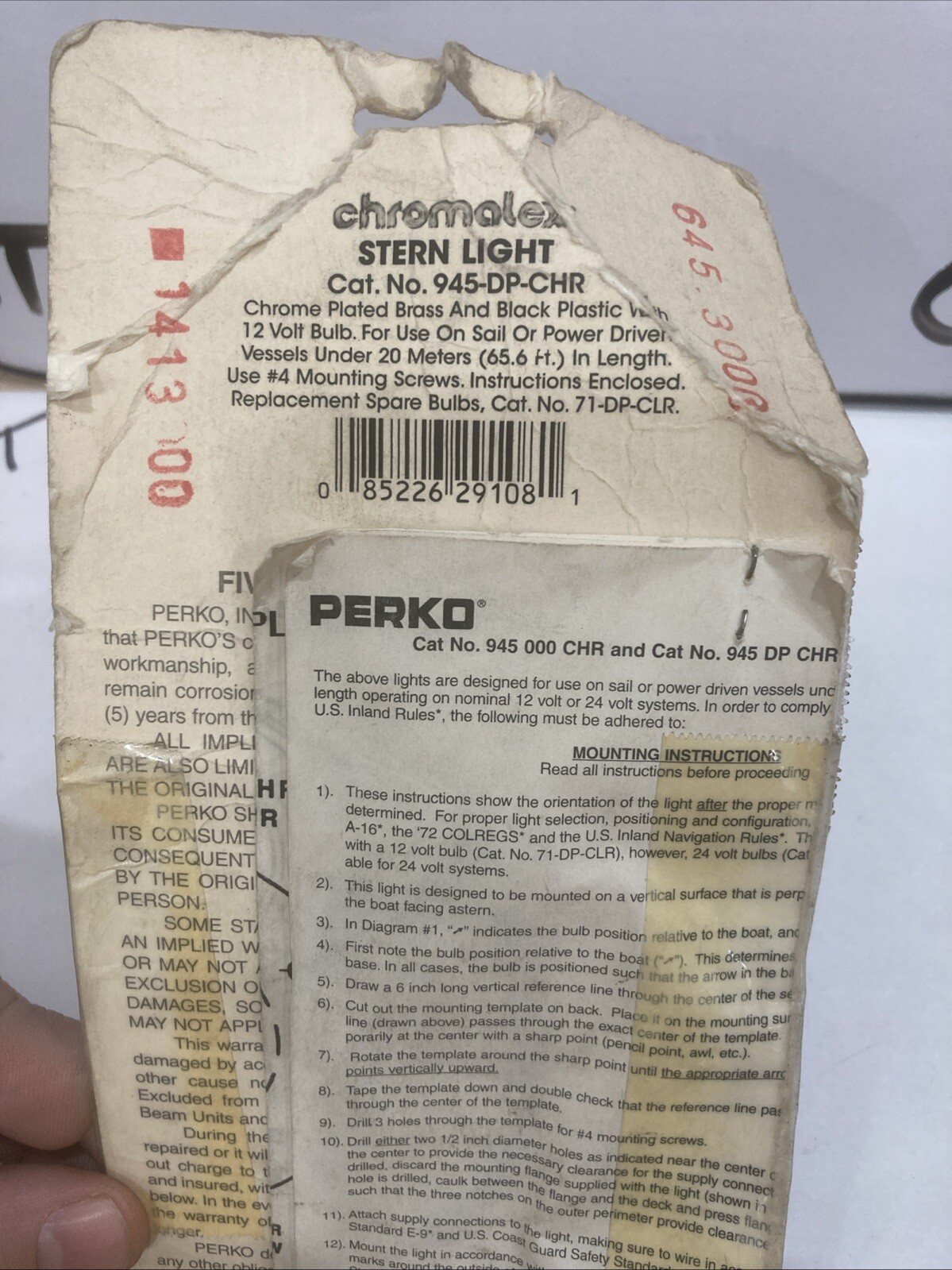 Perko 0945DP0CHR Vertical Mount Stern Light - Image 4