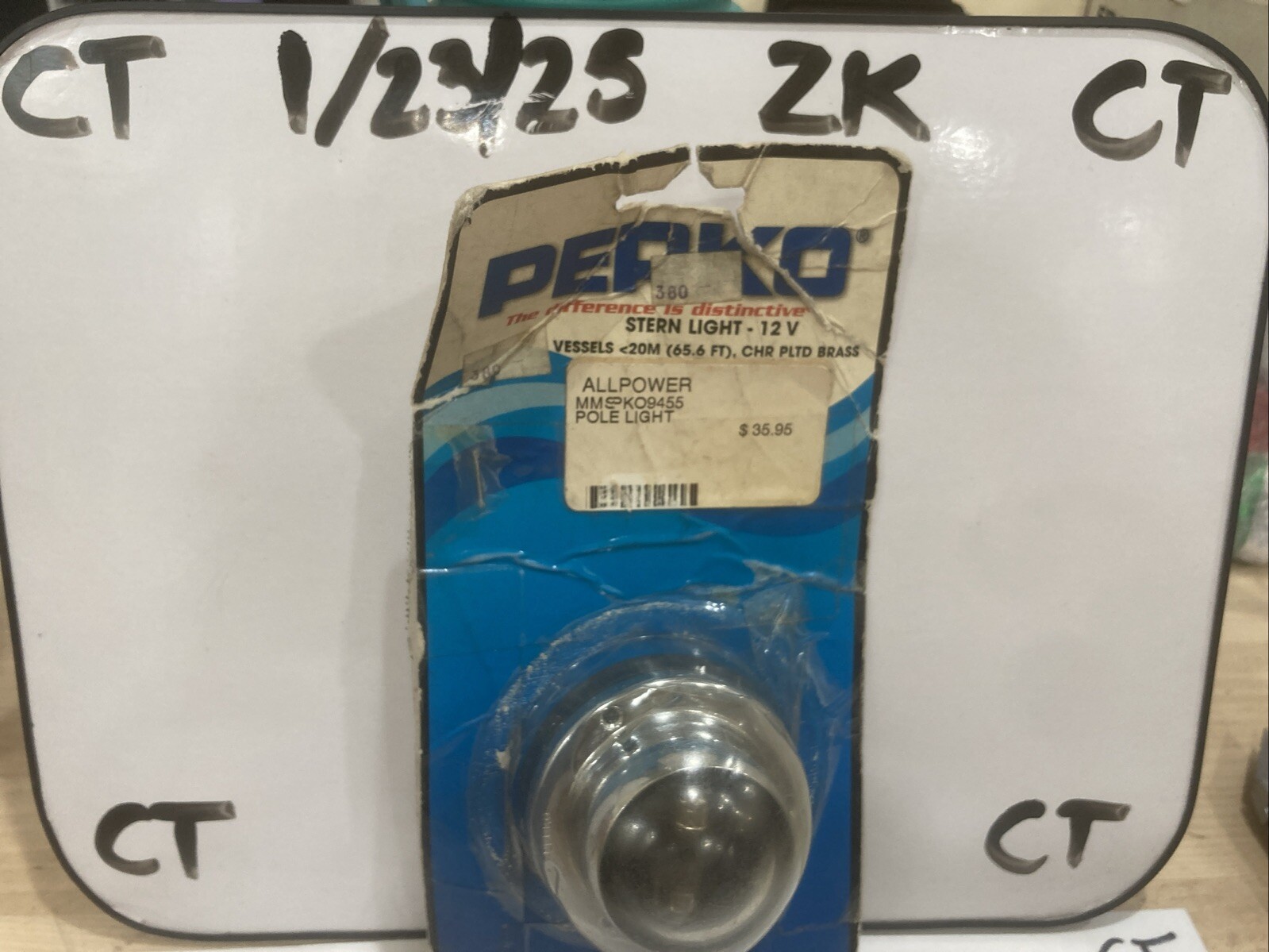 Perko 0945DP0CHR Vertical Mount Stern Light