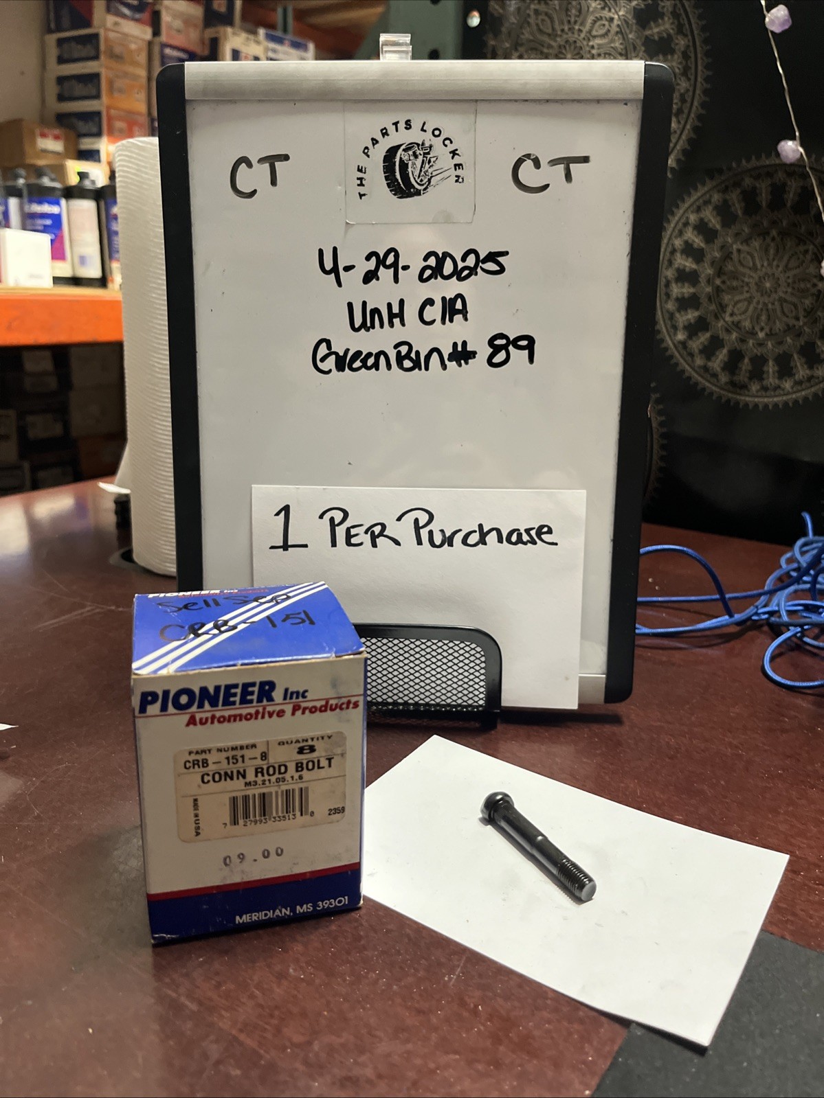 Pioneer CRB-151 Connecting Rod Bolt 1 Per Purchase