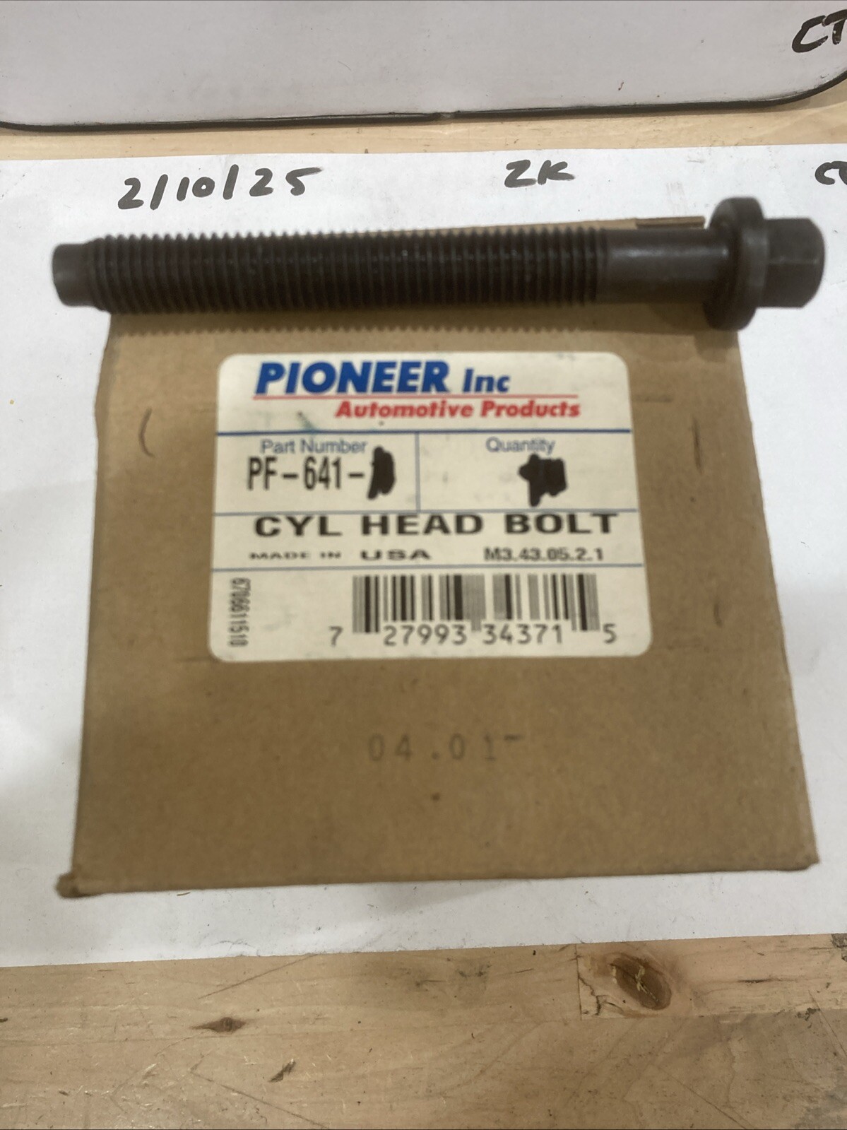Pioneer Cylinder Head Bolt PF641 Single - Image 3