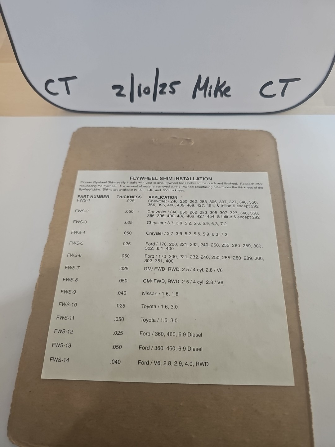 Pioneer FWS-4 Flywheel Shim - Image 3
