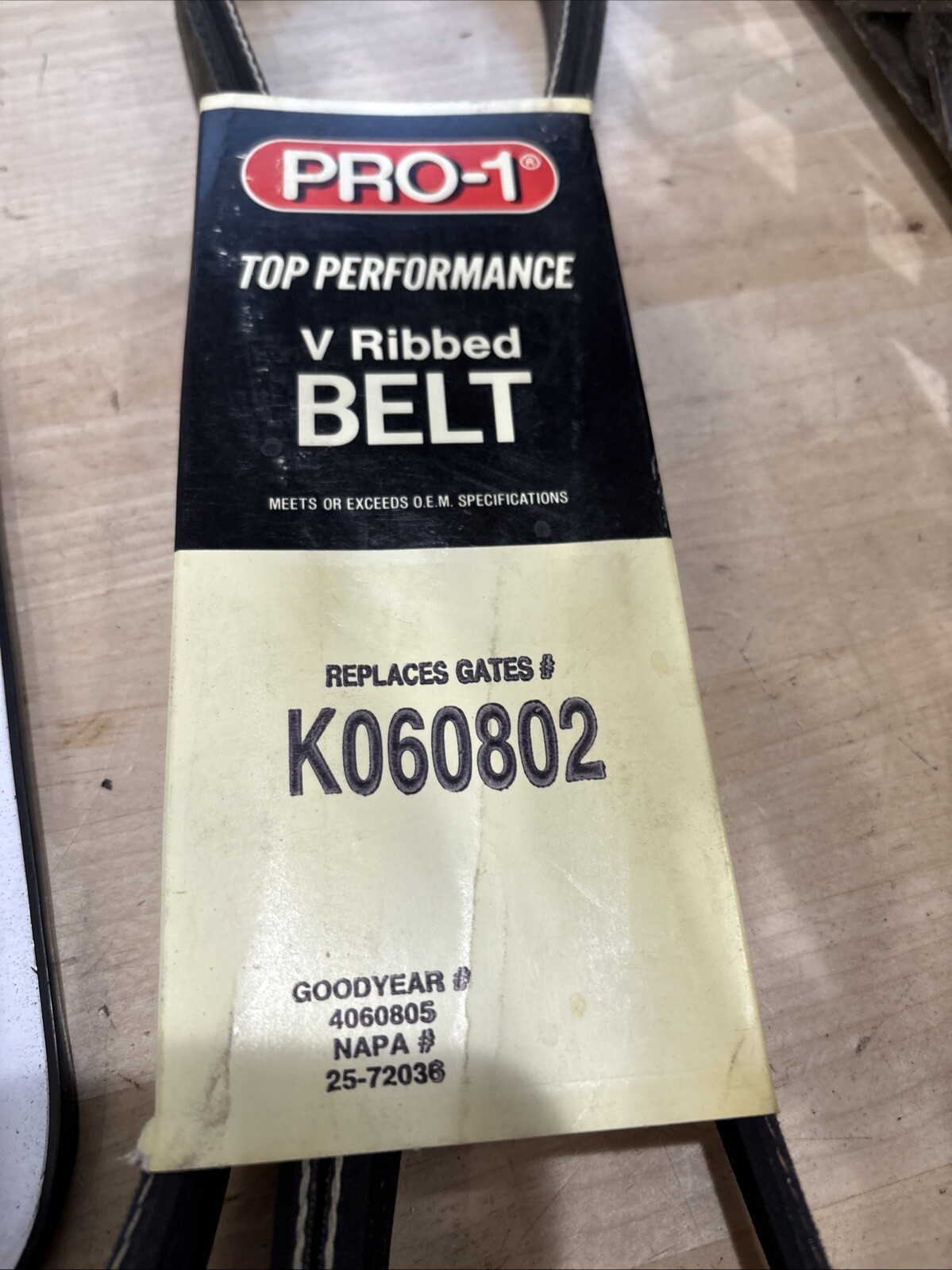 Pro-1 V Ribbed Serpentine Belt Replaces Dayco 5060805 & Gates K060802 - Image 4
