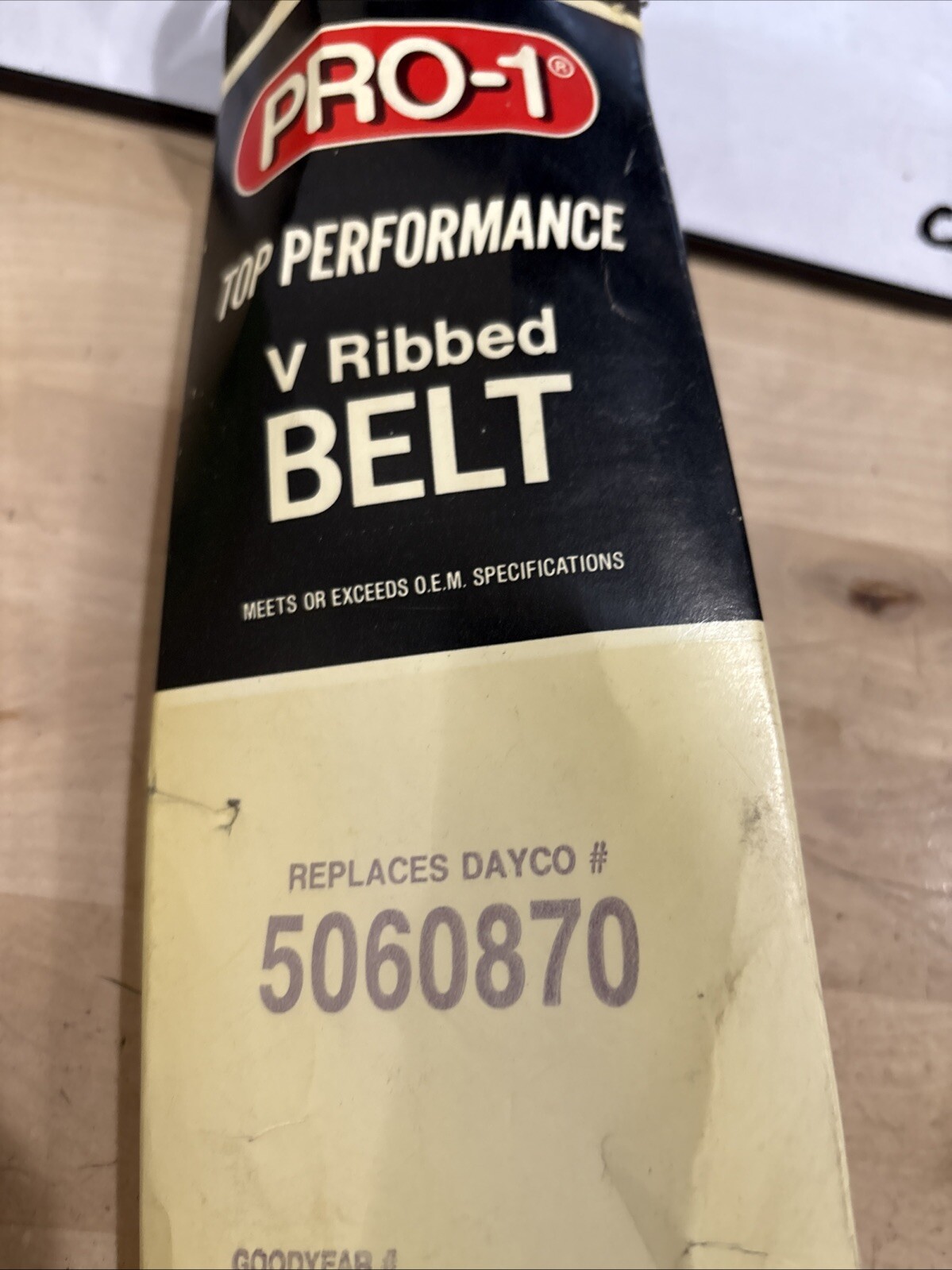 Pro-1 V Ribbed Serpentine Belt Replaces Dayco 5060870 & K060870 - Image 3