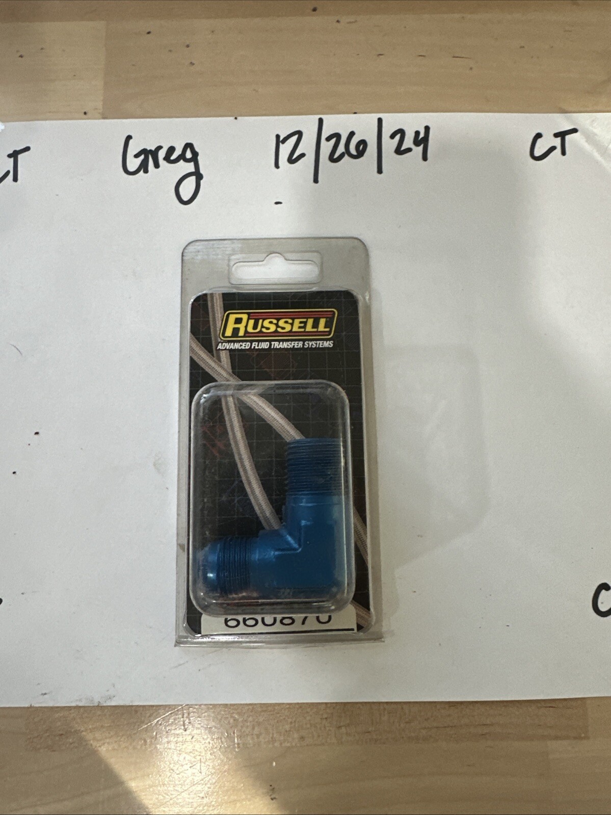 Russell 660870 90 deg Flare To Pipe Adapter Fitting -8AN 1/2 in. Pipe Size