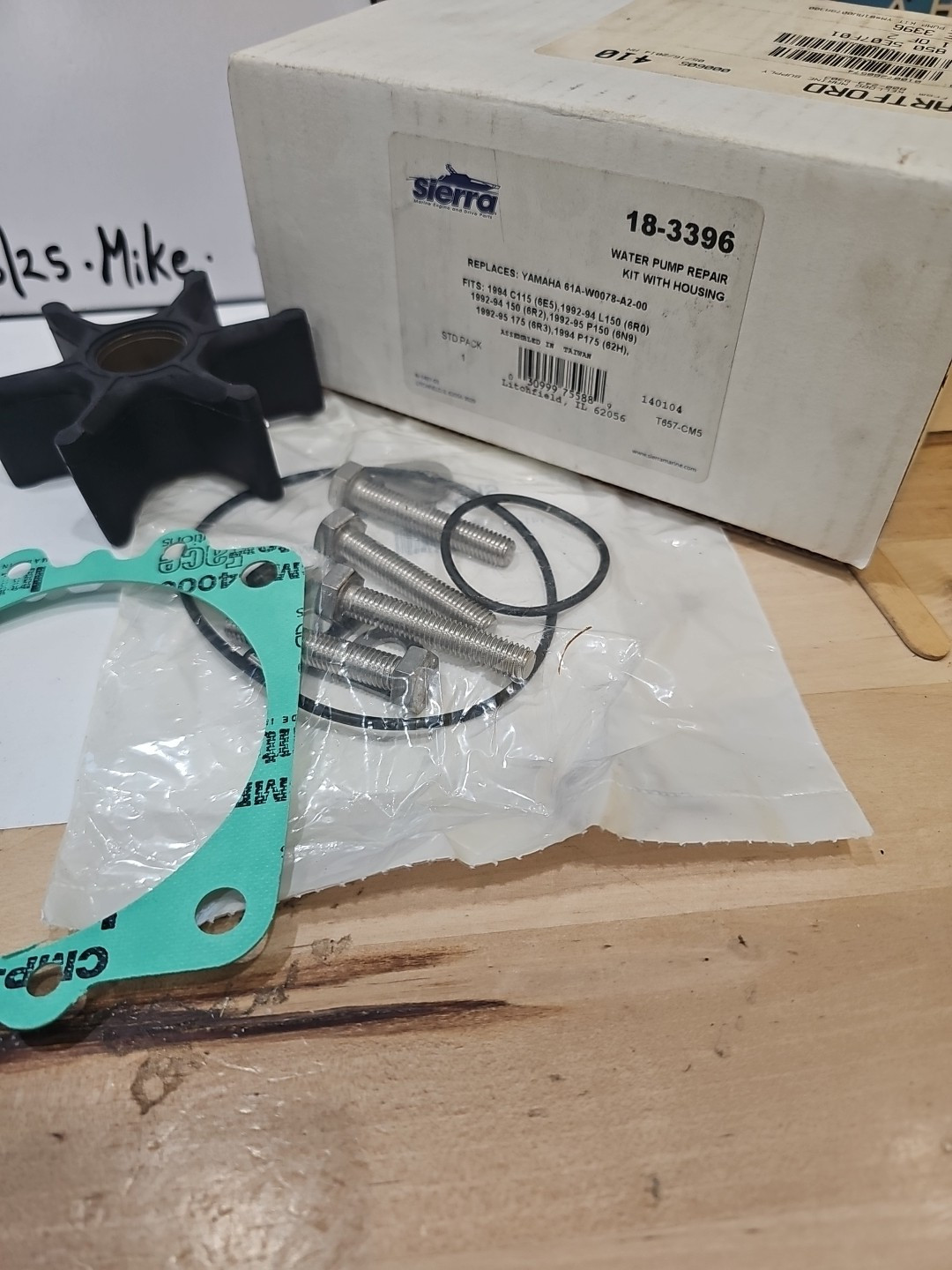 SIERRA WATER PUMP REPAIR KIT 18-3396 MARINE BOAT - Image 5