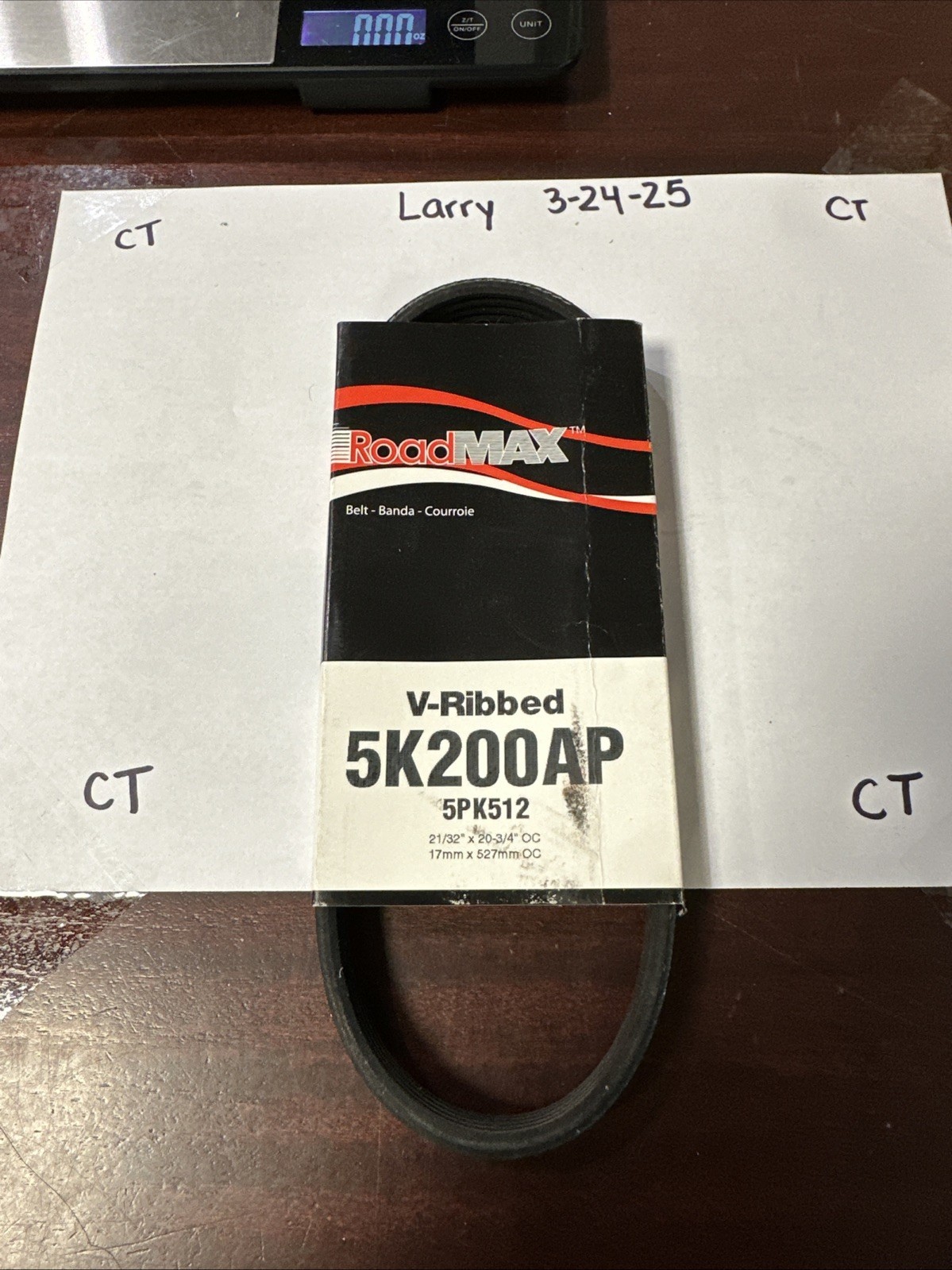 Serpentine Belt-Automotive V-Ribbed Belt(Standard) Roadmax 5K200AP