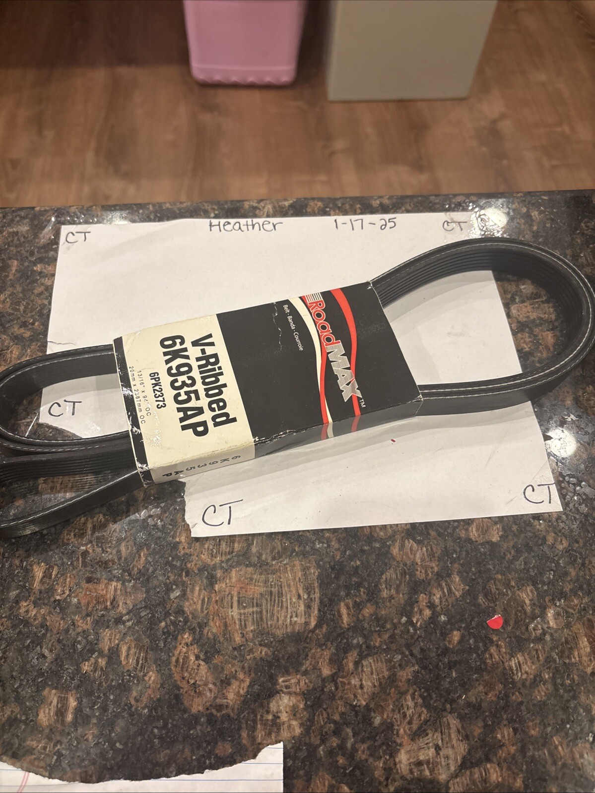 Serpentine Belt-Automotive V-Ribbed Belt(Standard) Roadmax 6K935AP (6PK2373) - Image 3