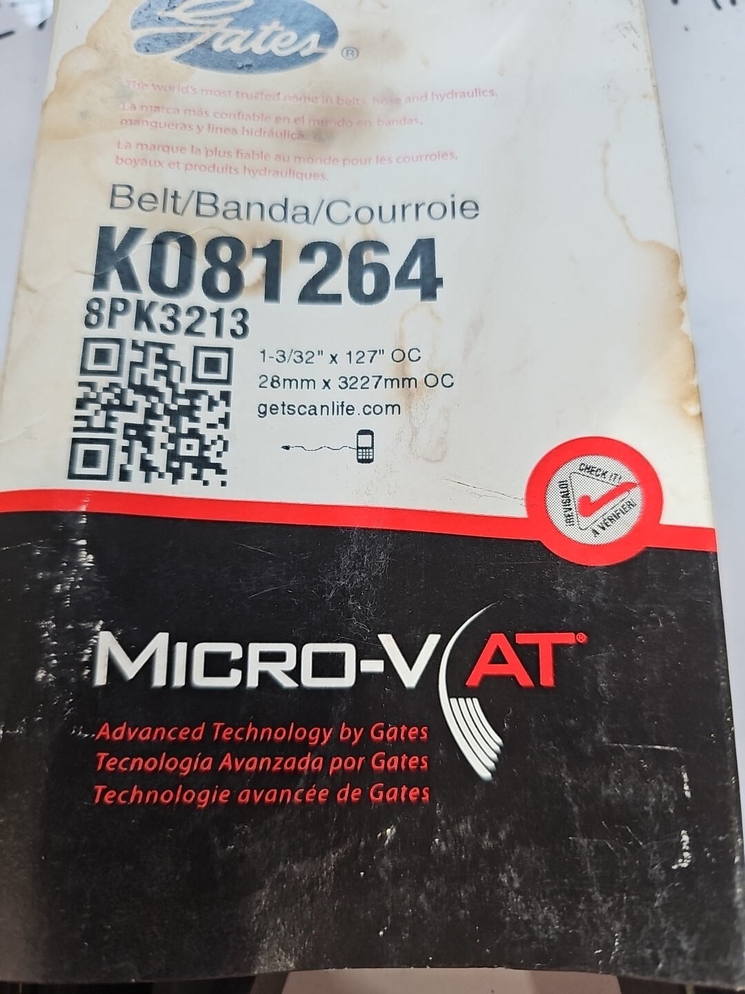 Serpentine Belt-Premium OE Micro-V Belt Gates K081264 - Image 3