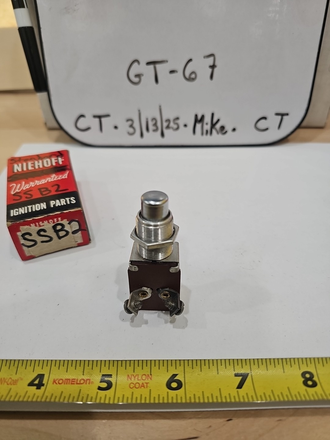 Standard Momentary Push Button Switch Universal # SSB2 *New Not In Original Pkg* - Image 3