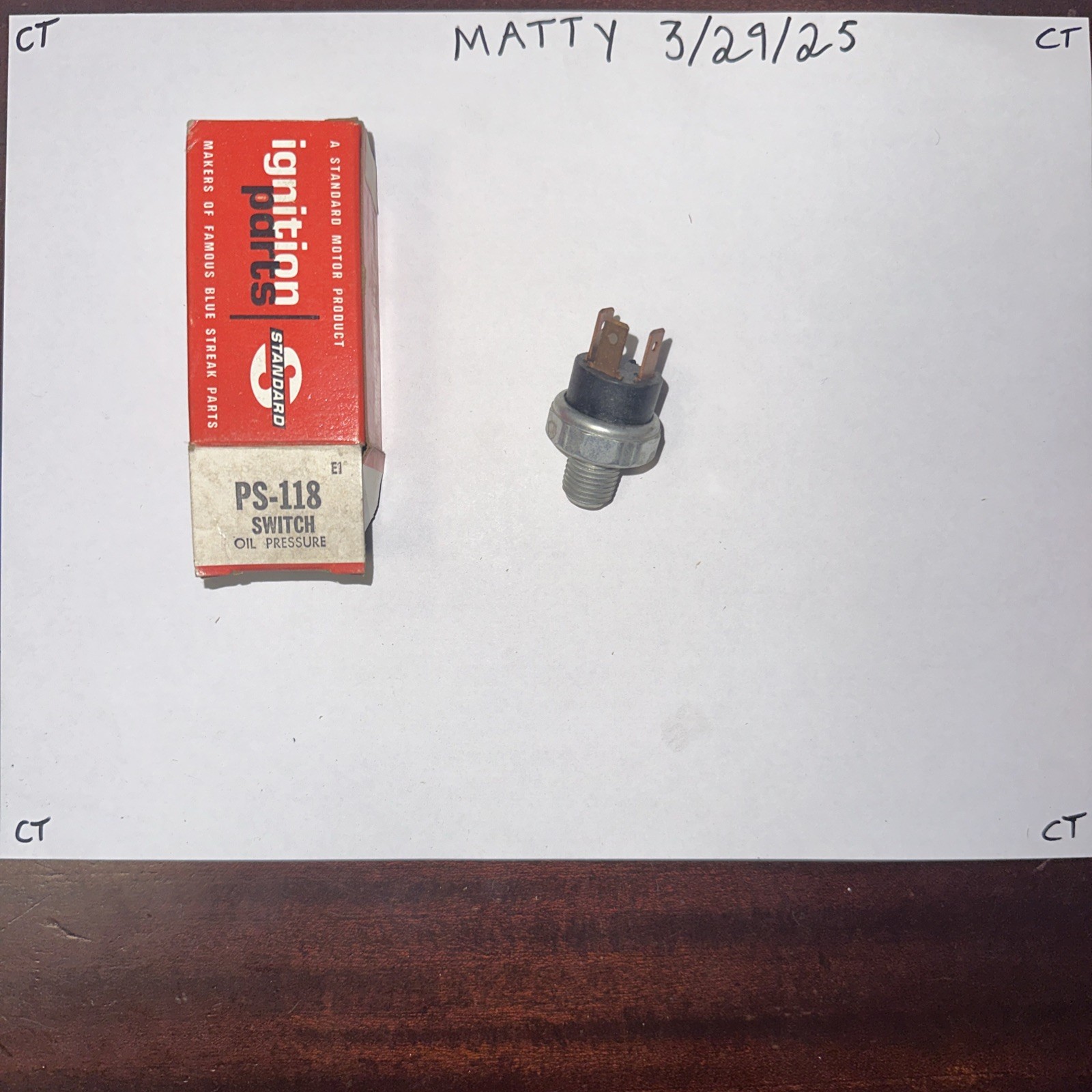 Standard PS-133 Oil Pressure Switch 78-86 American Motors 83-84 Buick 83 Chevy