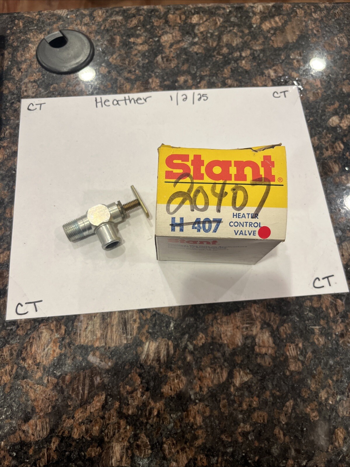 Stant Heater Control Valve-Shut-off New H407 20407