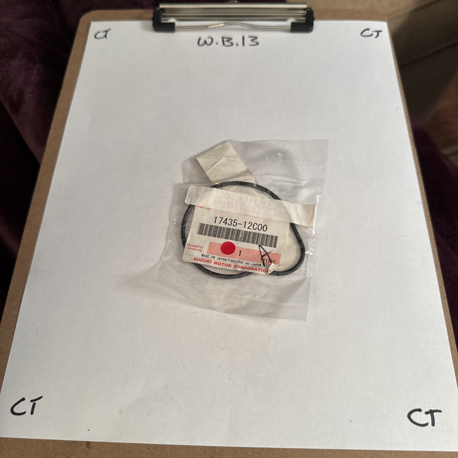 Suzuki Water Pump Case O-Ring, 17435-12C00