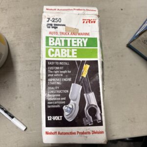 TRW 7-250 SIDE TERMINAL 25 INCH BATTERY CABLE ,AUTO TRUCK AND MARINE 12V Negativ