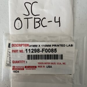 Toyota 11298-F0085 Label, Emission Control Information