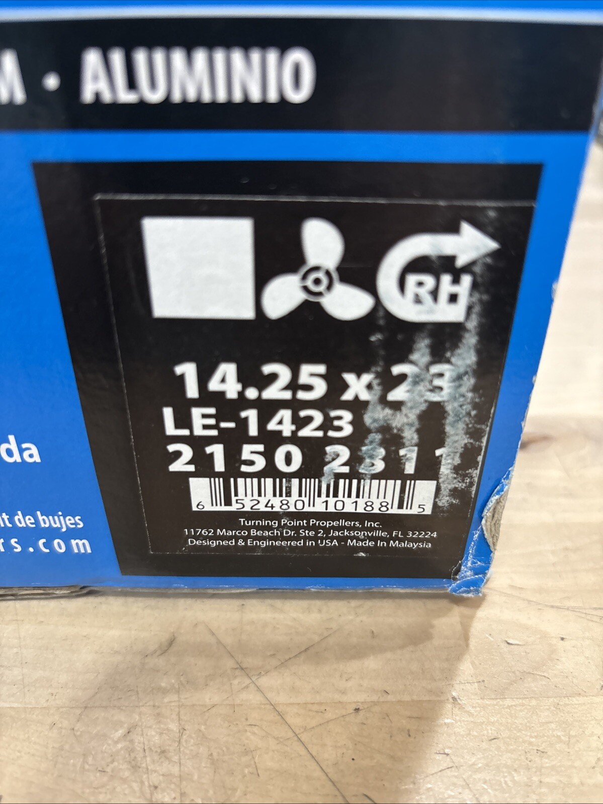 Turning Point LE-1423 Hustler Aluminum - RH Propeller - 14.25 X 23 (21502311) - Image 6