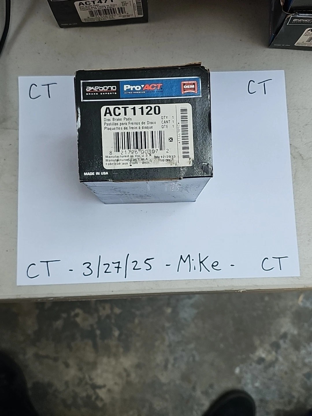 Ultra Premium Ceramic Brake Pads ACT1120 ProAct Fits: Hummer H3, H3T OEM 06-10