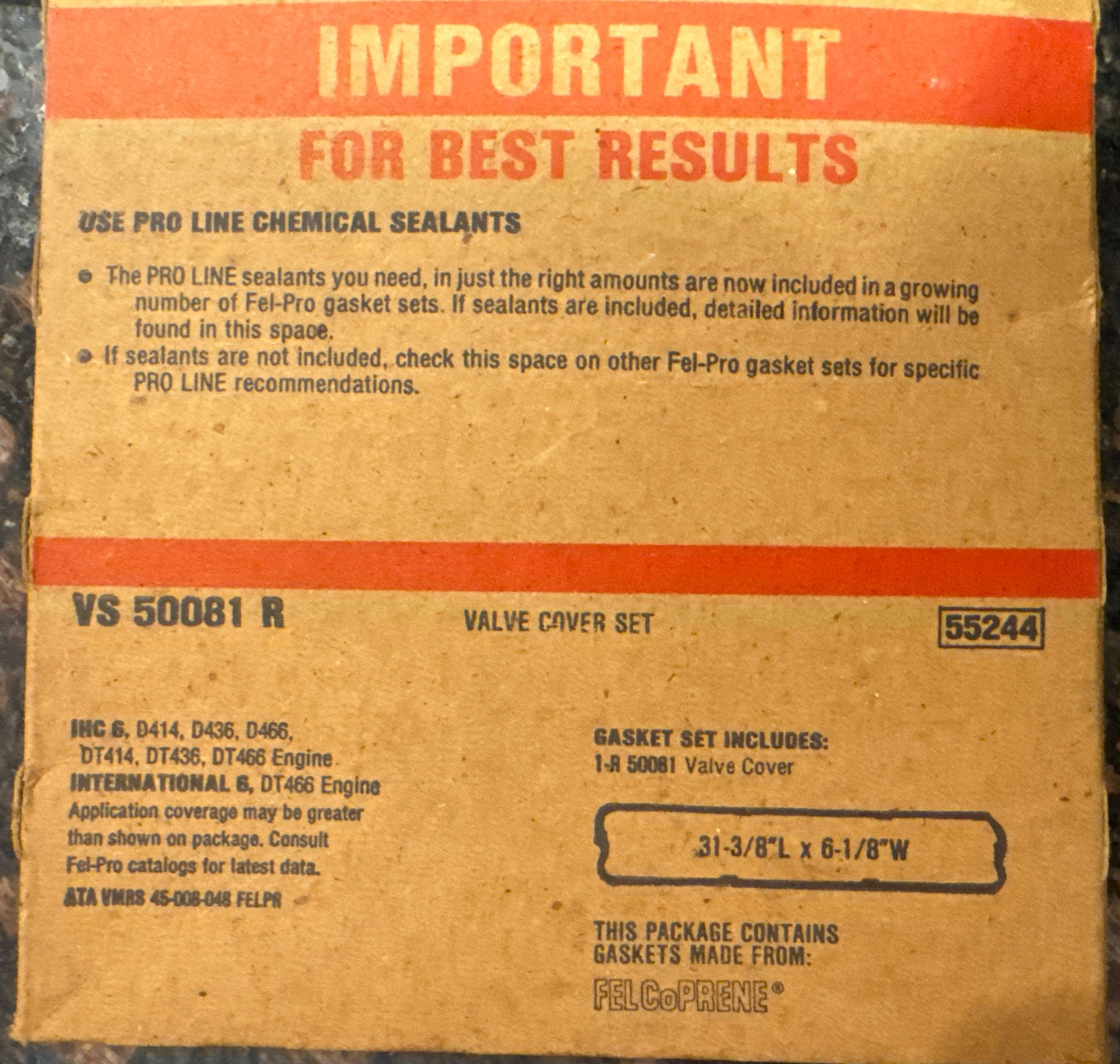 VS 50081 R Fel-Pro Engine Valve Cover Gasket Set FelPro VS50081R - Image 3