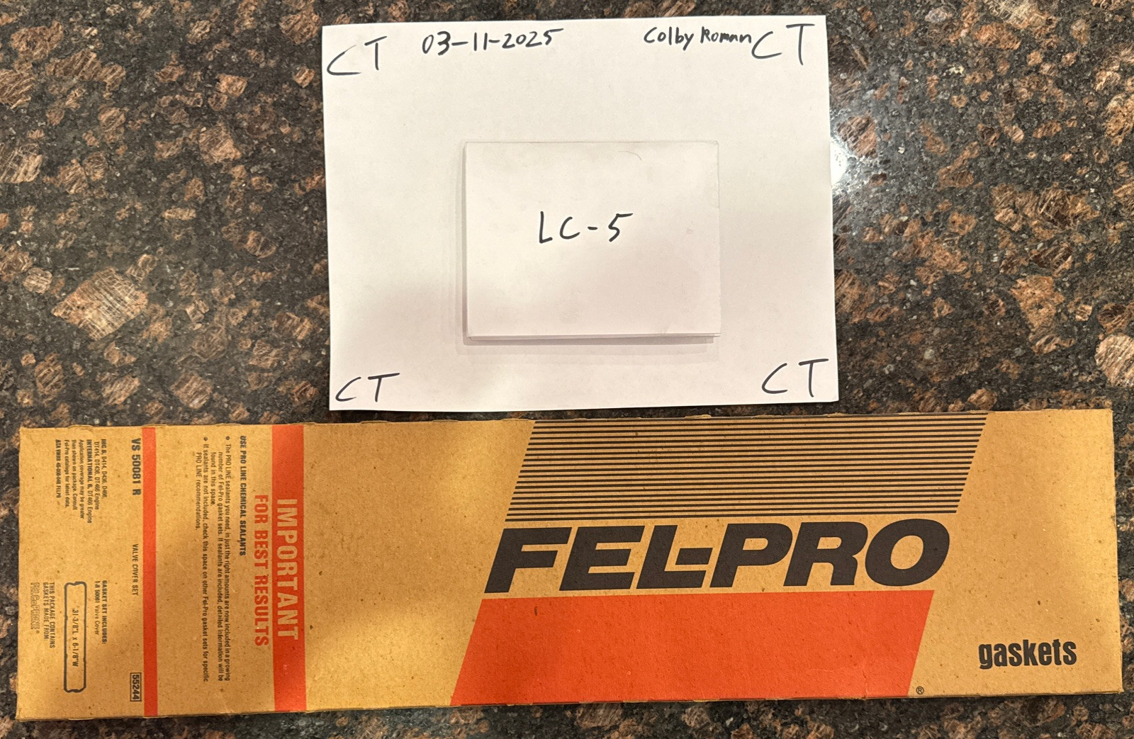 VS 50081 R Fel-Pro Engine Valve Cover Gasket Set FelPro VS50081R