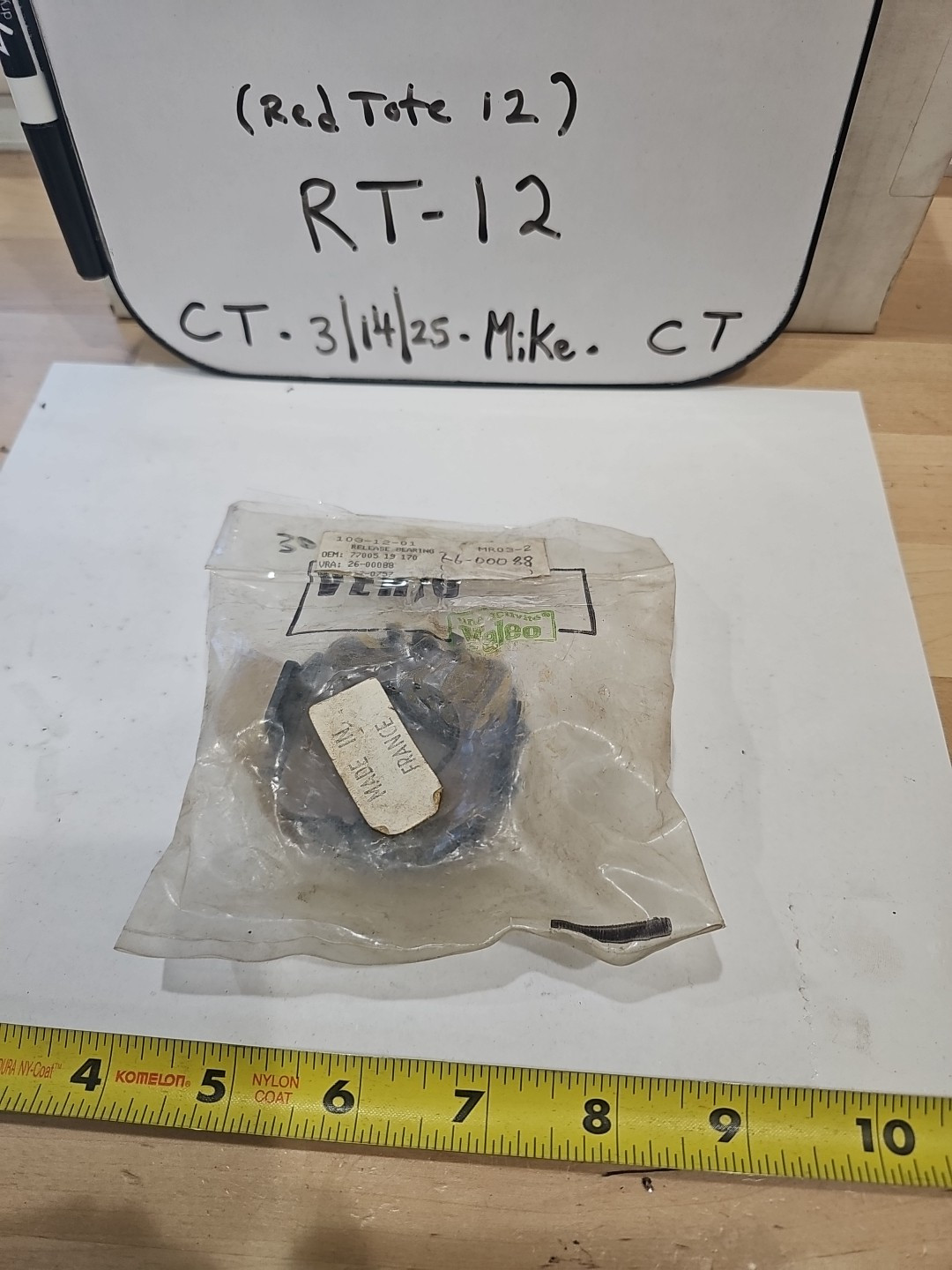 Verto 103-12-01 Clutch Release Bearing (062-0757, 26-00088, DN2353,77005-19-170)