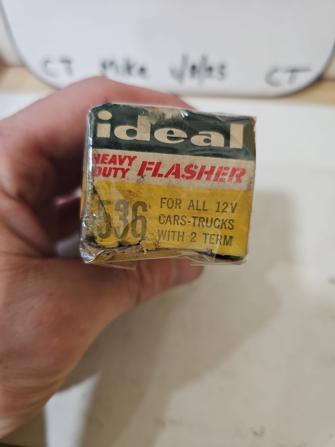 Vintage Ideal 536 Heavy Duty Flasher 2 Terminal, 12 Volt, 14 Amp Fuse *dented - Image 3