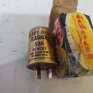 Vintage Ideal 536 Heavy Duty Flasher 2 Terminal, 12 Volt, 14 Amp Fuse *dented