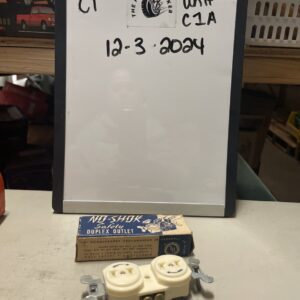 Vintage No-Shok Safety Duplex Outlet NoS