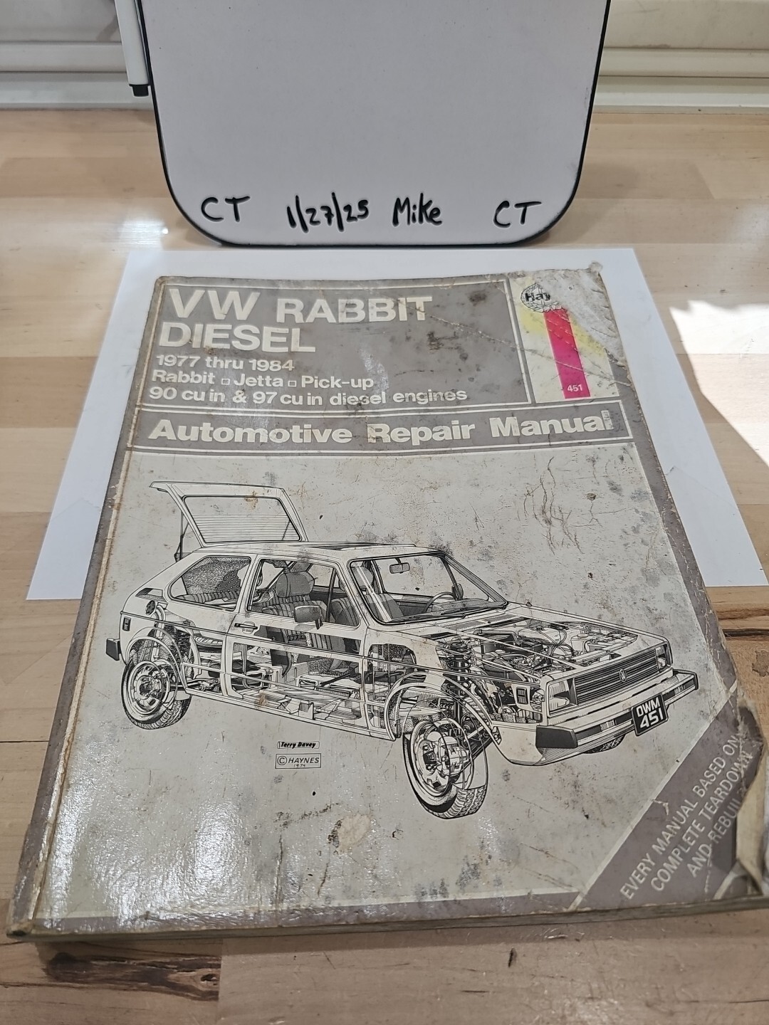 Volkswagen VW Rabbit Diesel 1977 thru 1984 Haynes Auto Repair Manual 96020 (451)