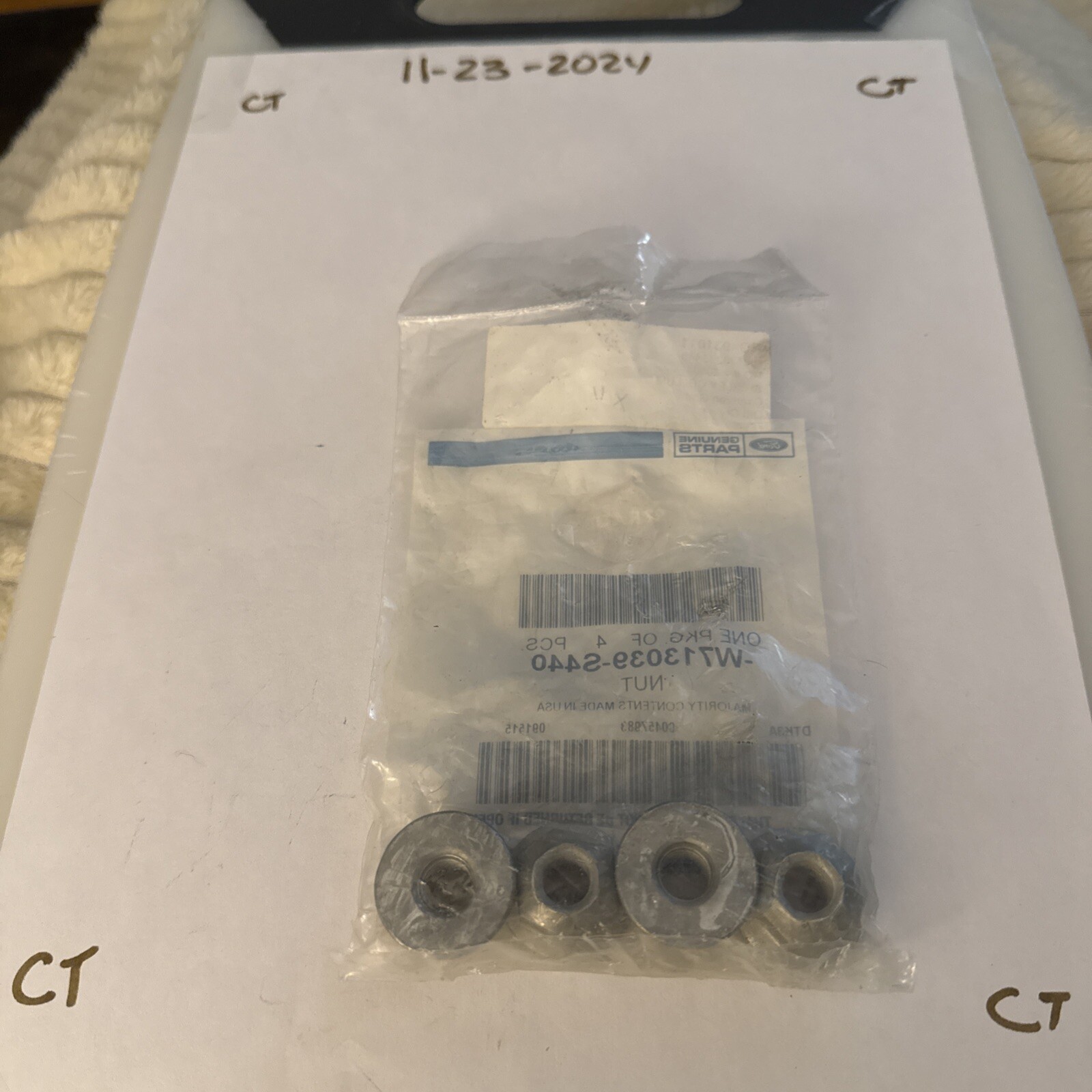 W713039S440 - (4) Nuts OEM Nos Genuine Ford - Image 3