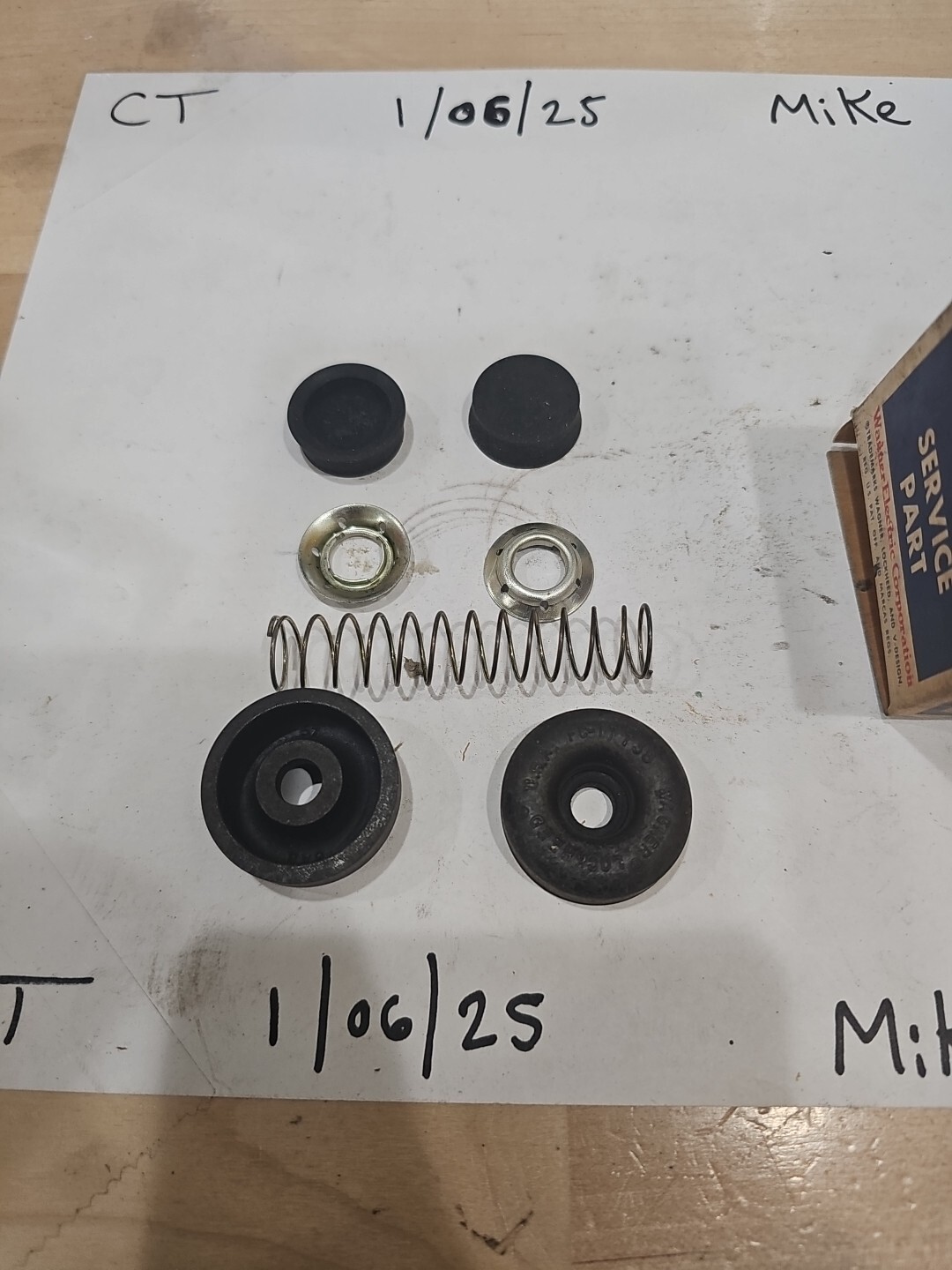 Wagner wheel cylinder kit. FC13701 For Studebaker - Image 3