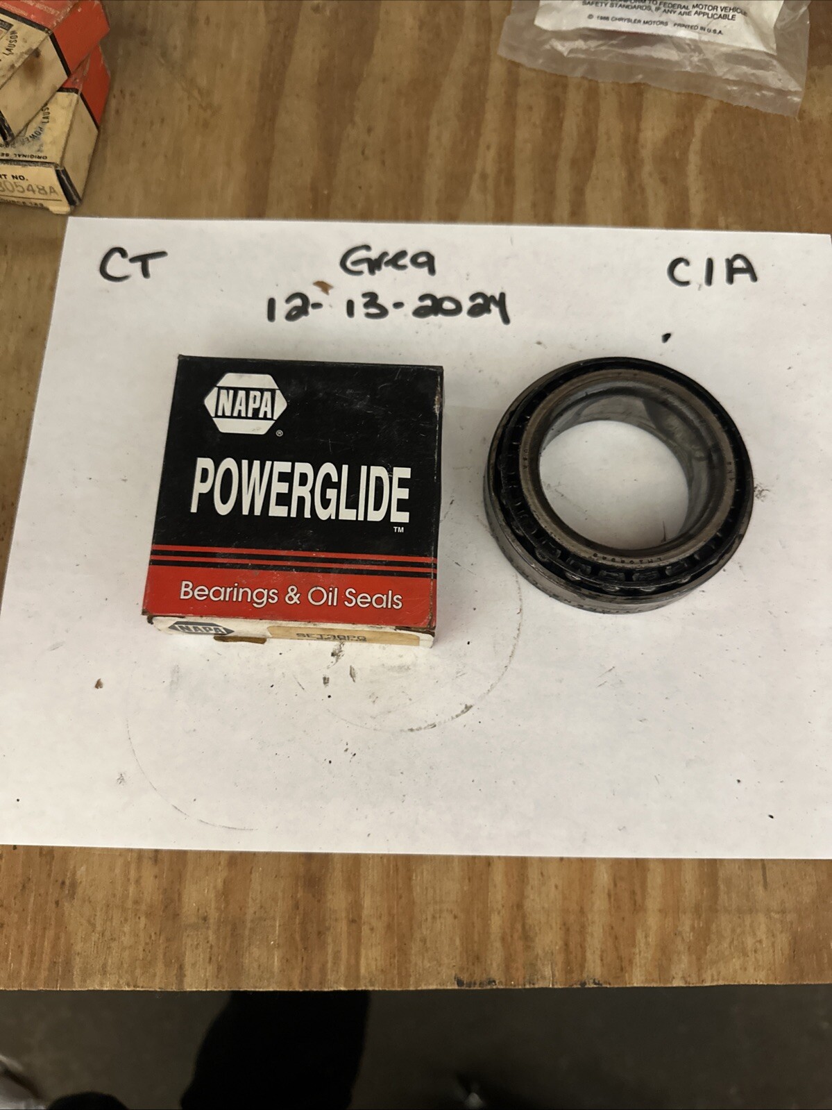 Wheel Bearing NAPA POWERGLIDE PGB SET38PG A38 BEARING