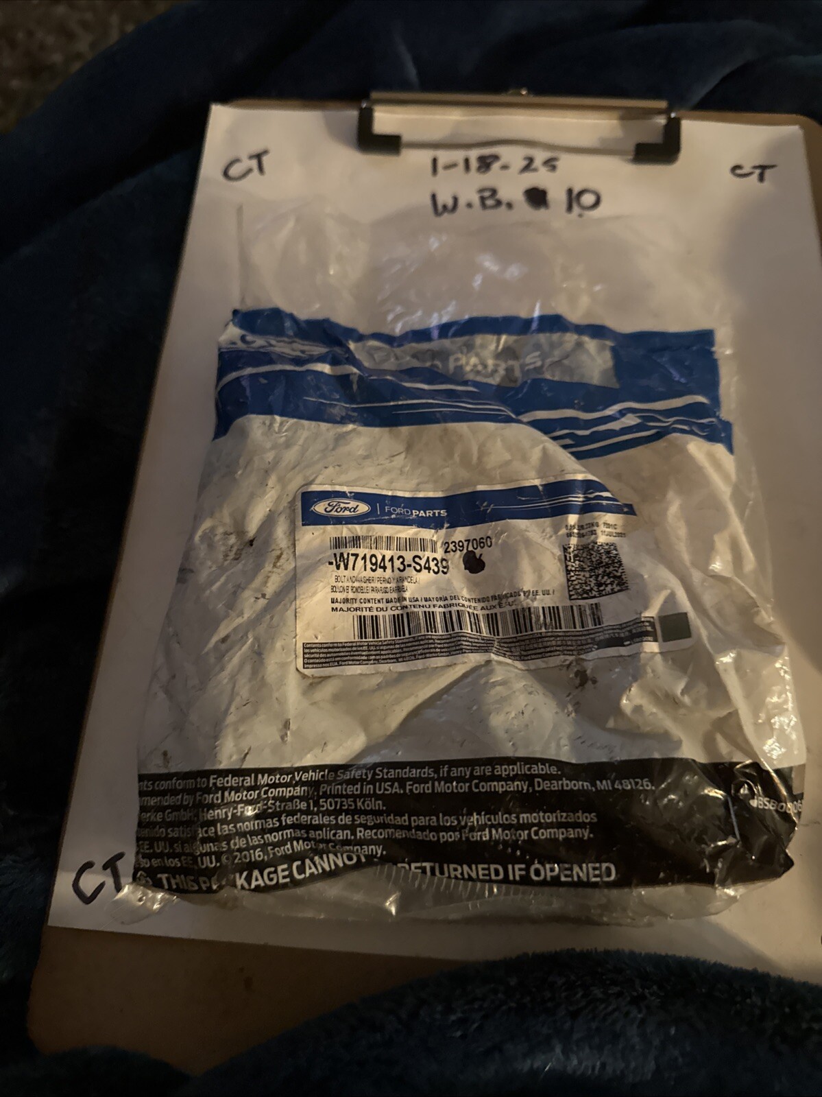 (1) Genuine Ford Bolt And Washer Asy - Hex.Head W719413-S439 Sold Individually - Image 3