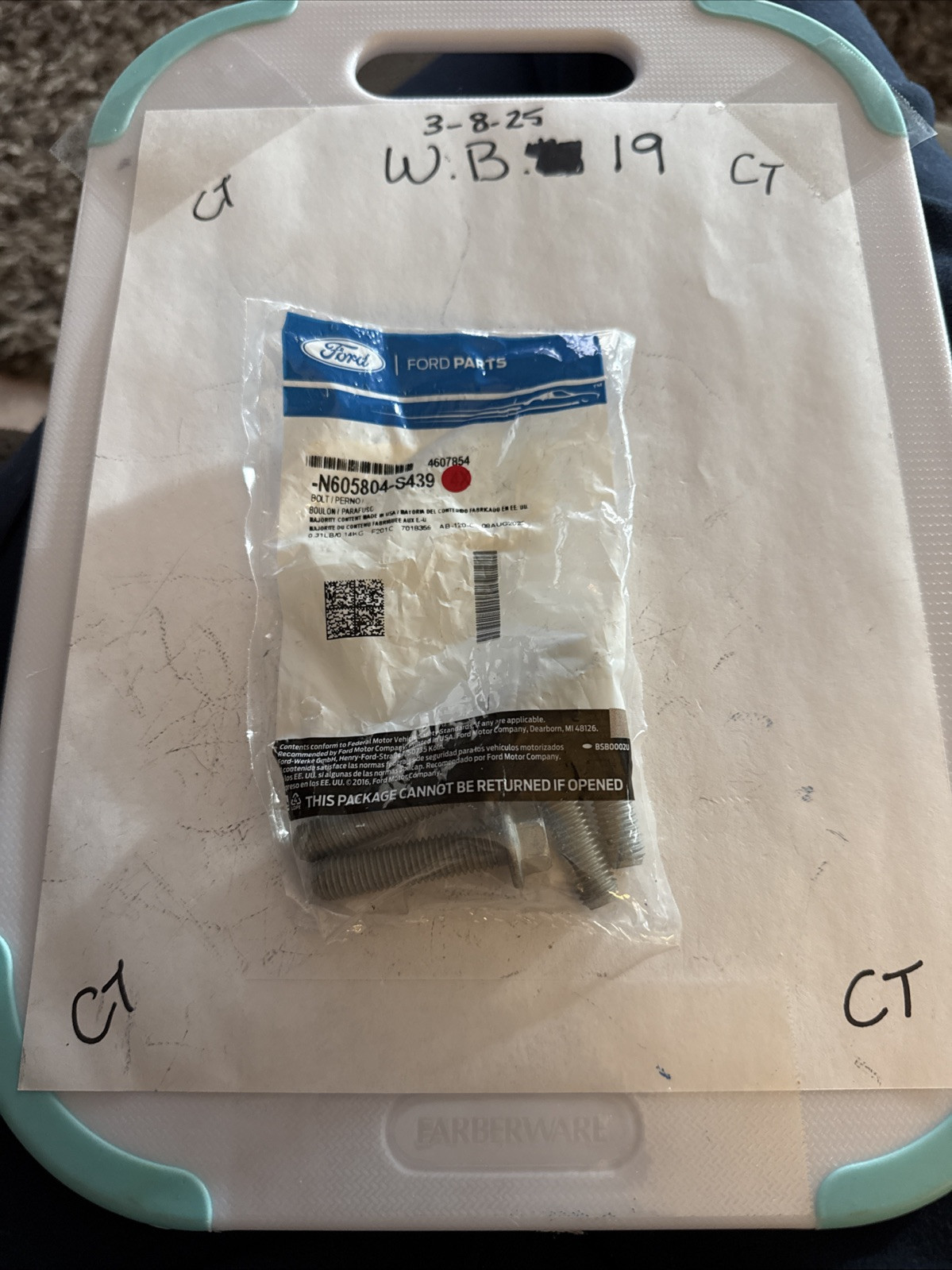 (1) Genuine Ford Transmission Mount Bracket Bolt N605804-S439 Sold Individually