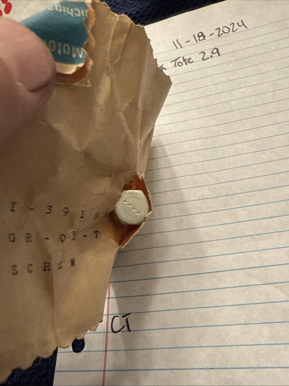 (1) NOS 68-77 CORVETTE CONCEALED HEAD LIGHT LAMP REAR LINK ADJ SCREW 3918509 GM - Image 4