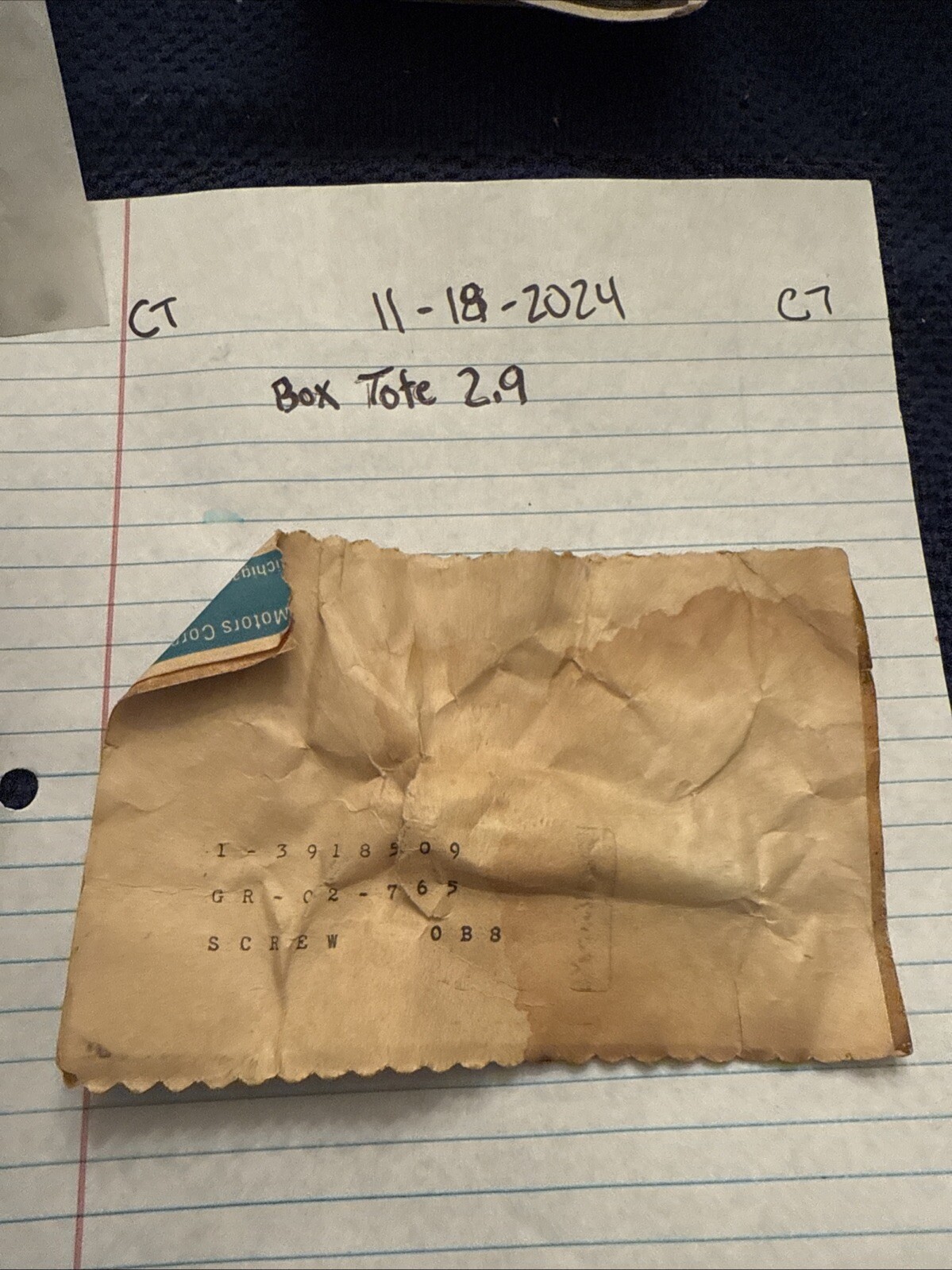 (1) NOS 68-77 CORVETTE CONCEALED HEAD LIGHT LAMP REAR LINK ADJ SCREW 3918509 GM