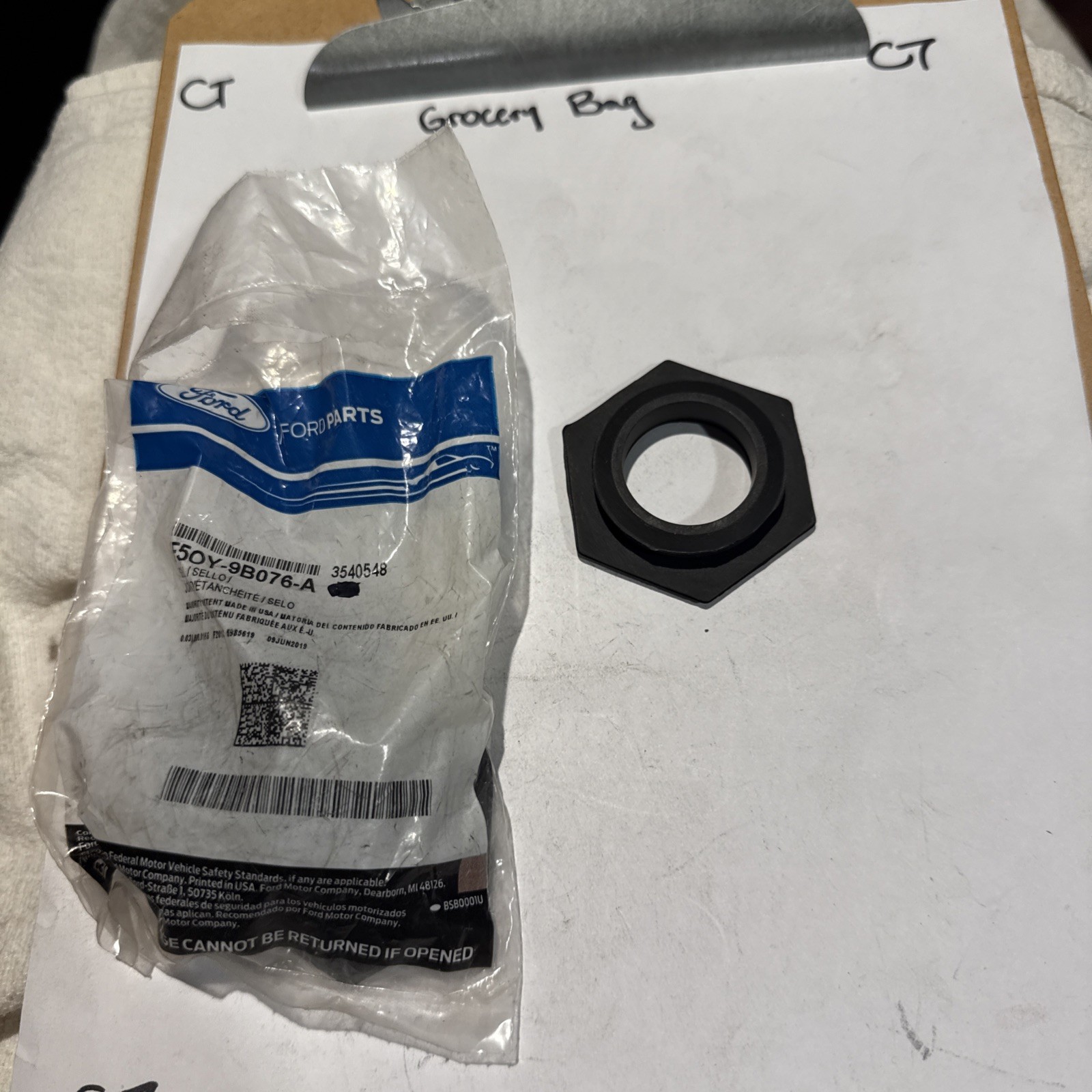 1 NOS FORD 95 96 97 98 99 CONTINENTAL OEM F5OY-9B076-A FUEL VAPOR SEPARATOR SEAL