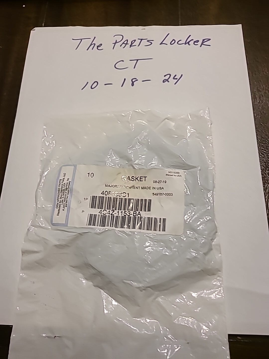 10 NEW OEM PCS FORD NAVISTAR (BLUE DIAMOND) "GASKET" HUB CAP, 4C4Z-1153-BA