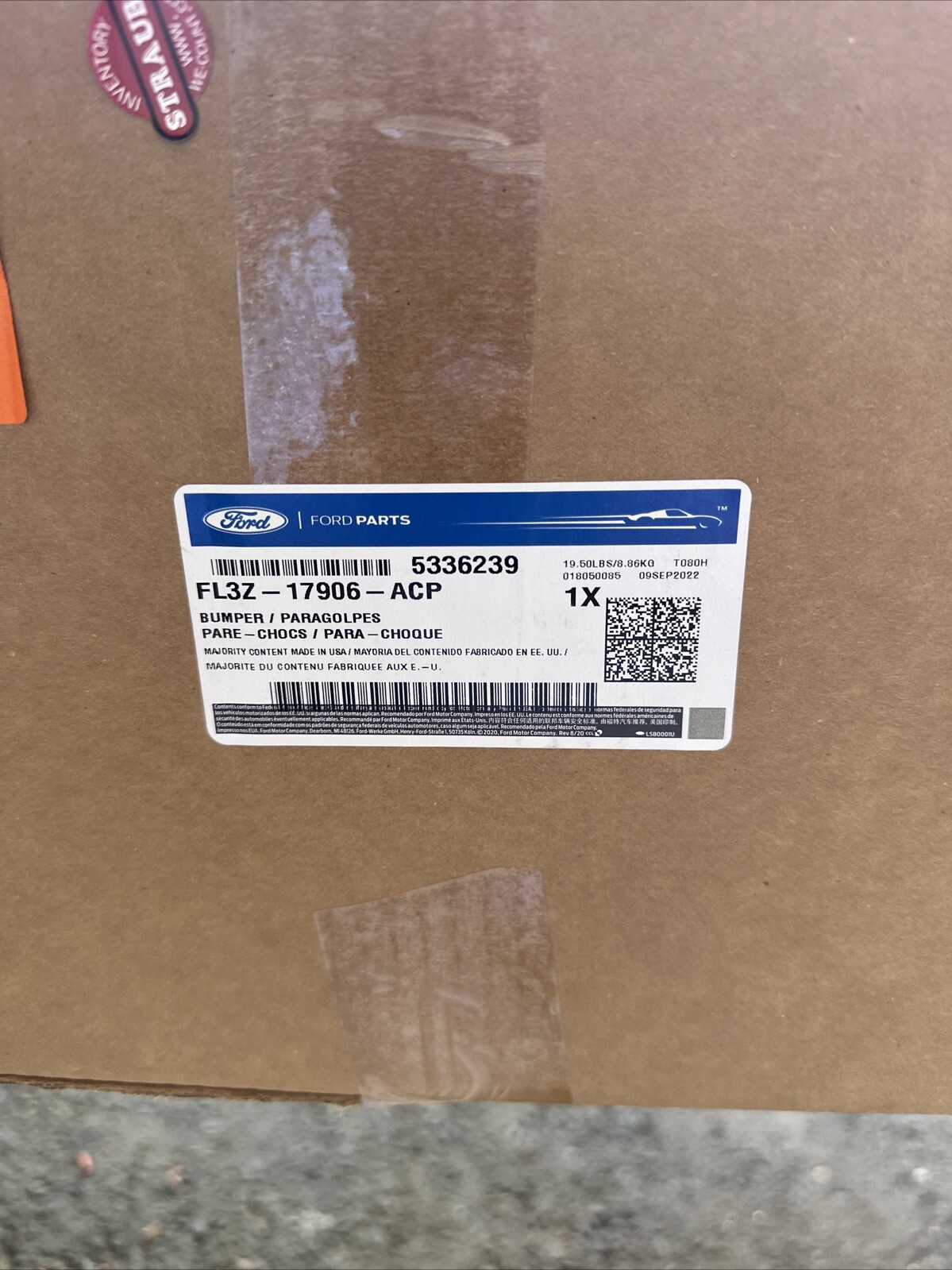 15 thru 20 Ford F-150 OEM Genuine Ford Rear Chrome Step Bumpers w/o Prox Sensors