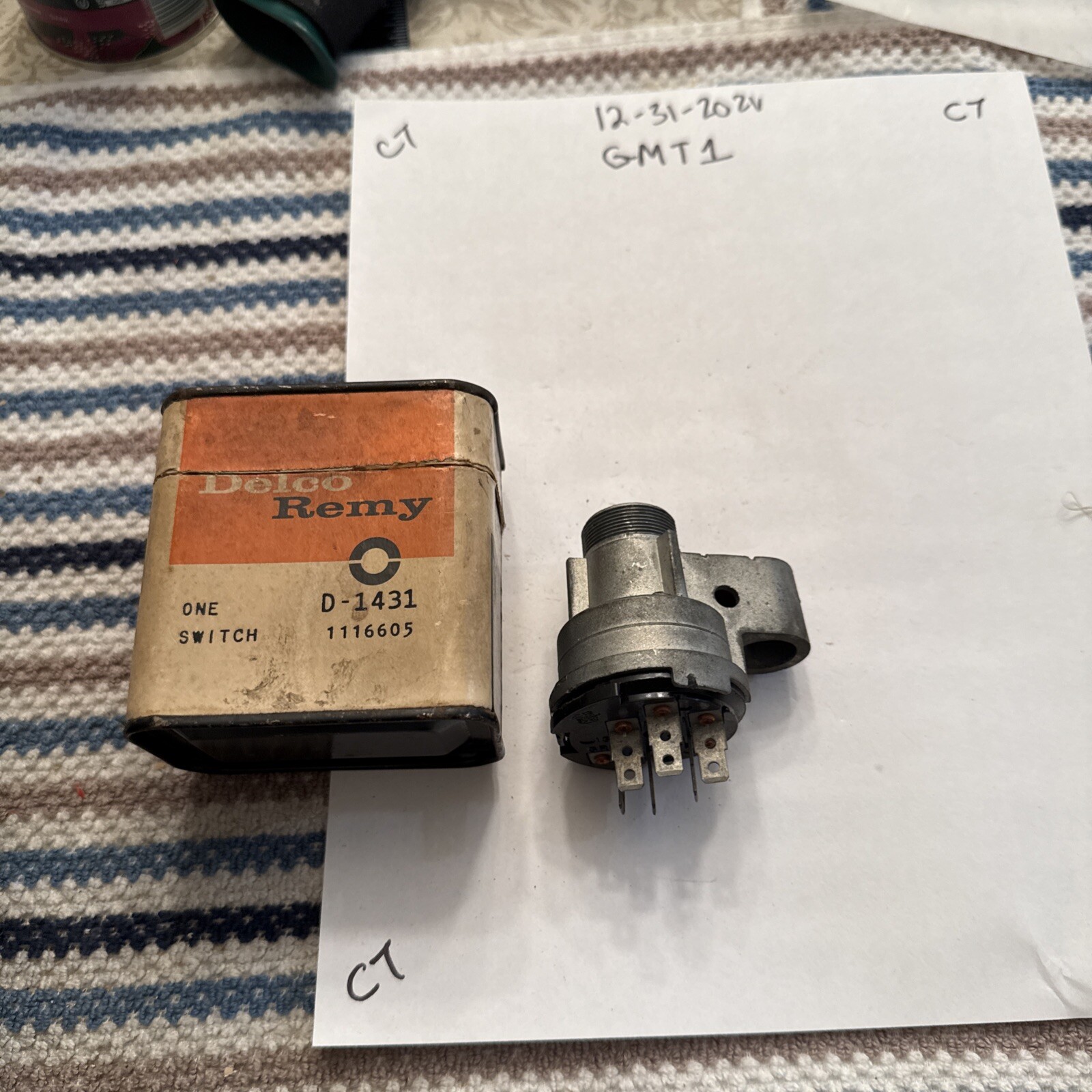 1962 Oldsmobile NOS Ignition Switch GM 1116605 Factory Original