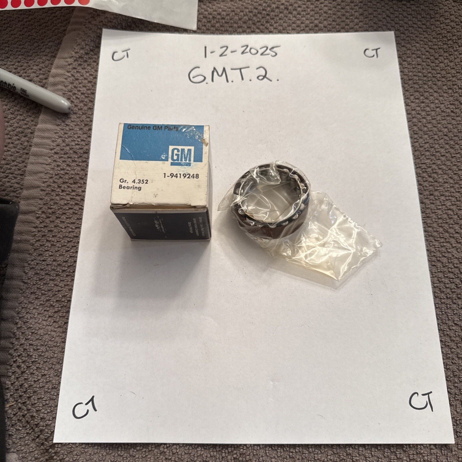 1963 – 1974 NOS GM 4-Speed Transmission Mainshaft Front Bearing 9419248