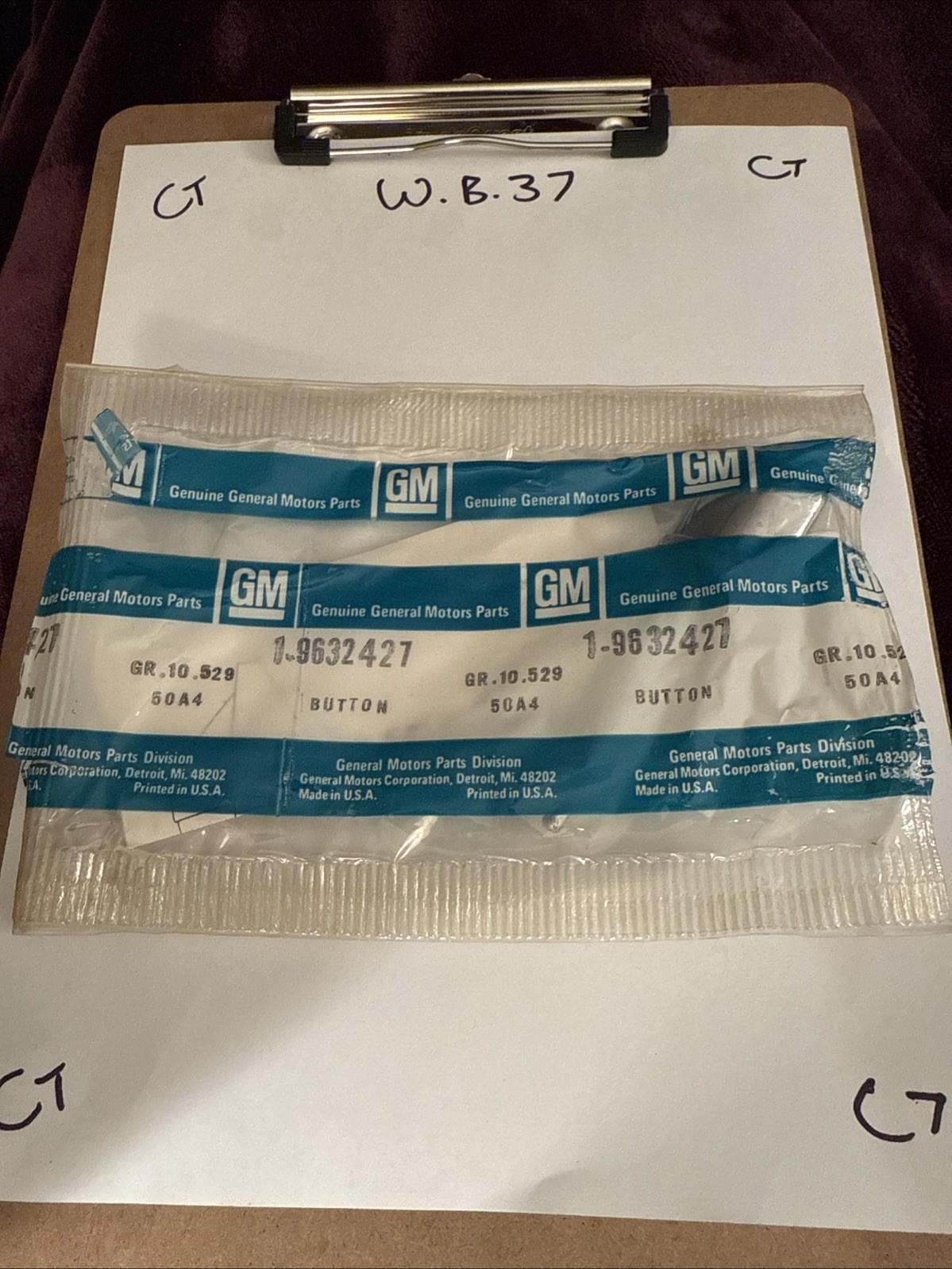 1963-67 CORVETTE CHEVELLE IMPALA NOS DOOR HANDLE BUTTON Oem Gm