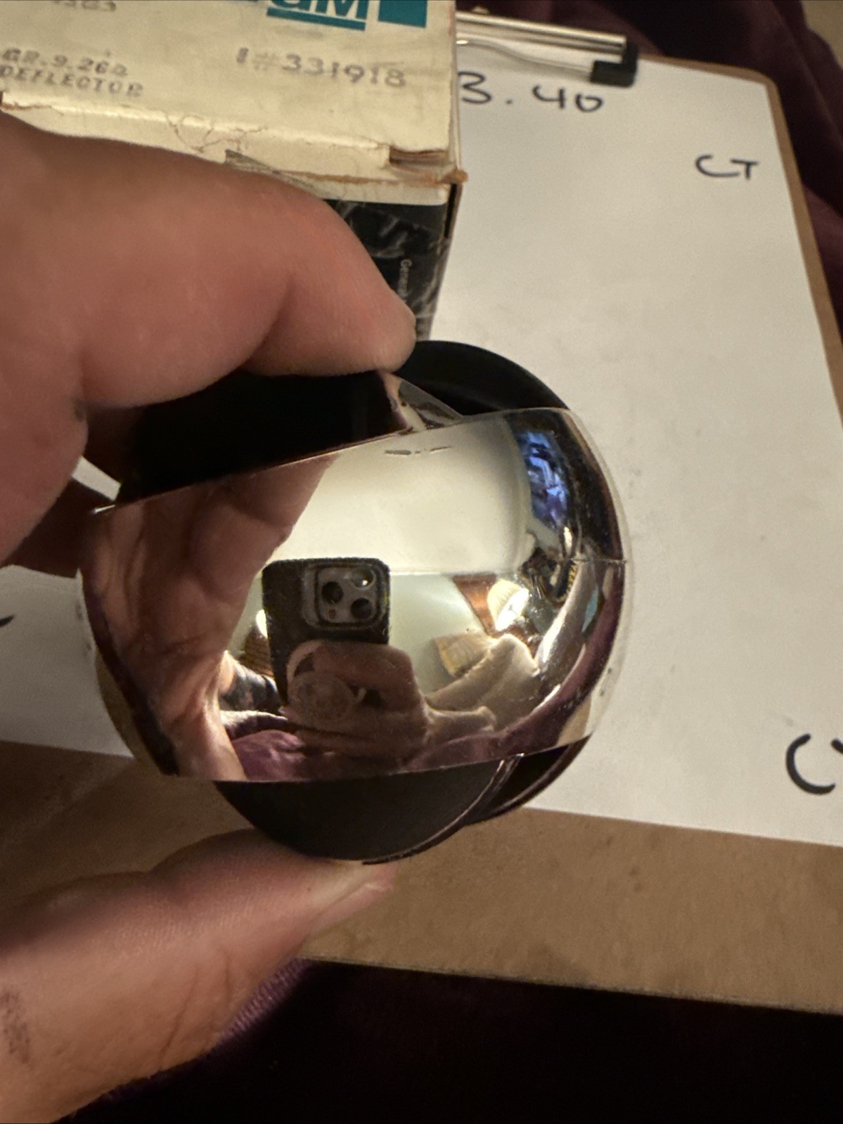 1968-1977 Corvette Dash Vent Ball OEM NIB NOS Genuine GM 331918 Deflector - Image 4